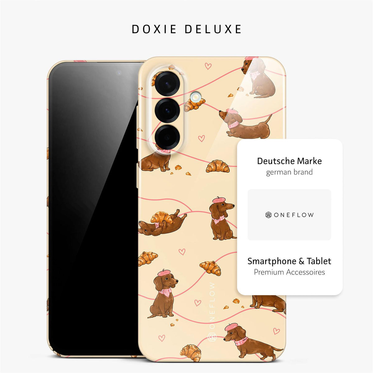 Splash Case für Samsung Galaxy A37 5G in der Farbe Doxie Deluxe (Braun / Beige)
