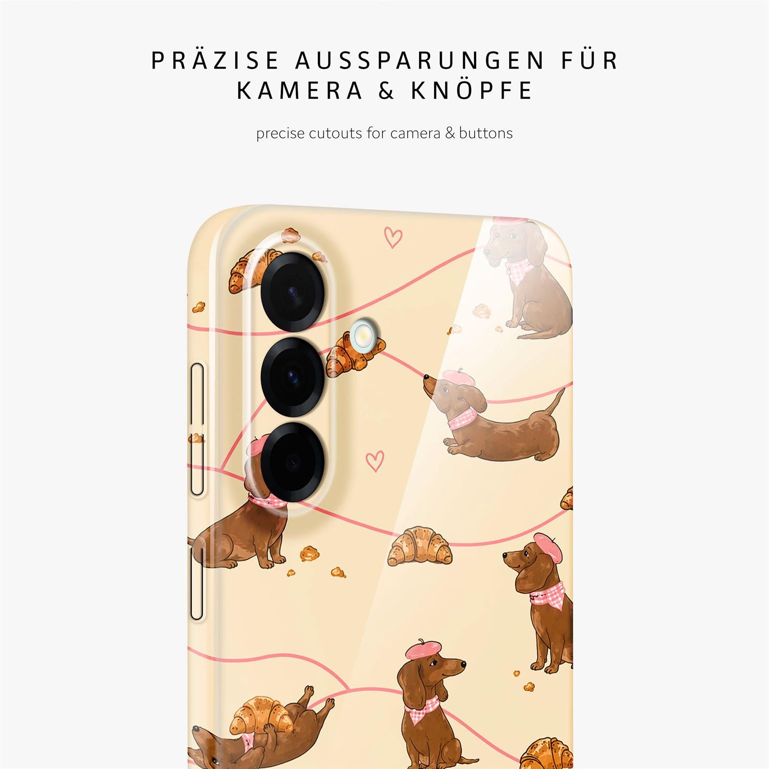 Splash Case für Samsung Galaxy A37 5G in der Farbe Doxie Deluxe (Braun / Beige)