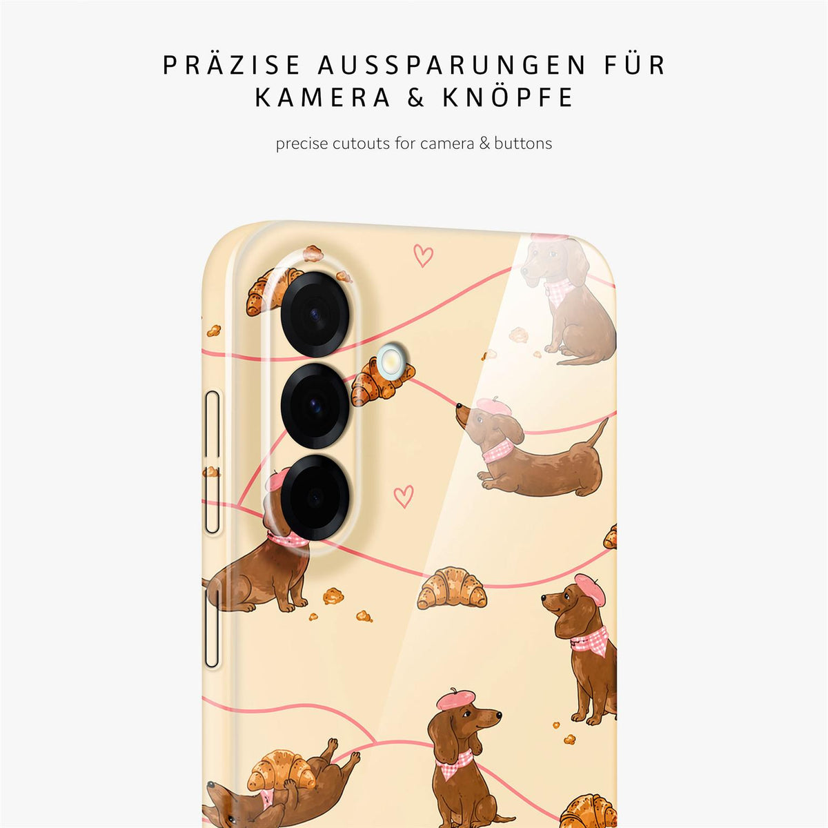 Splash Case für Samsung Galaxy A37 5G in der Farbe Doxie Deluxe (Braun / Beige)