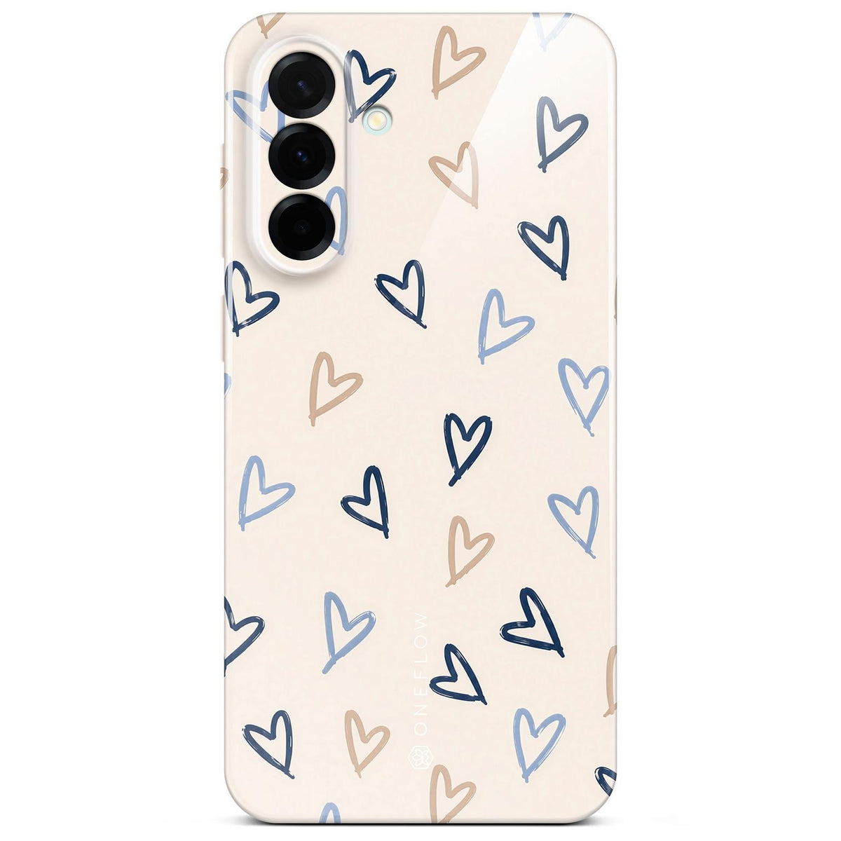 Splash Case für Samsung Galaxy A37 5G in der Farbe Denim Doodles (Braun / Beige)