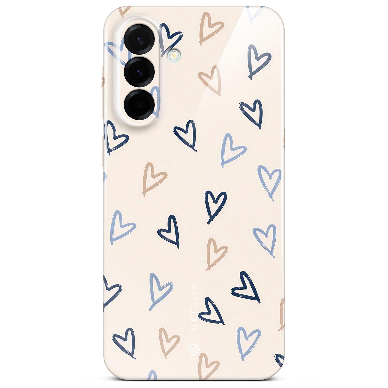 Splash Case für Samsung Galaxy A37 5G in der Farbe Denim Doodles (Braun / Beige)