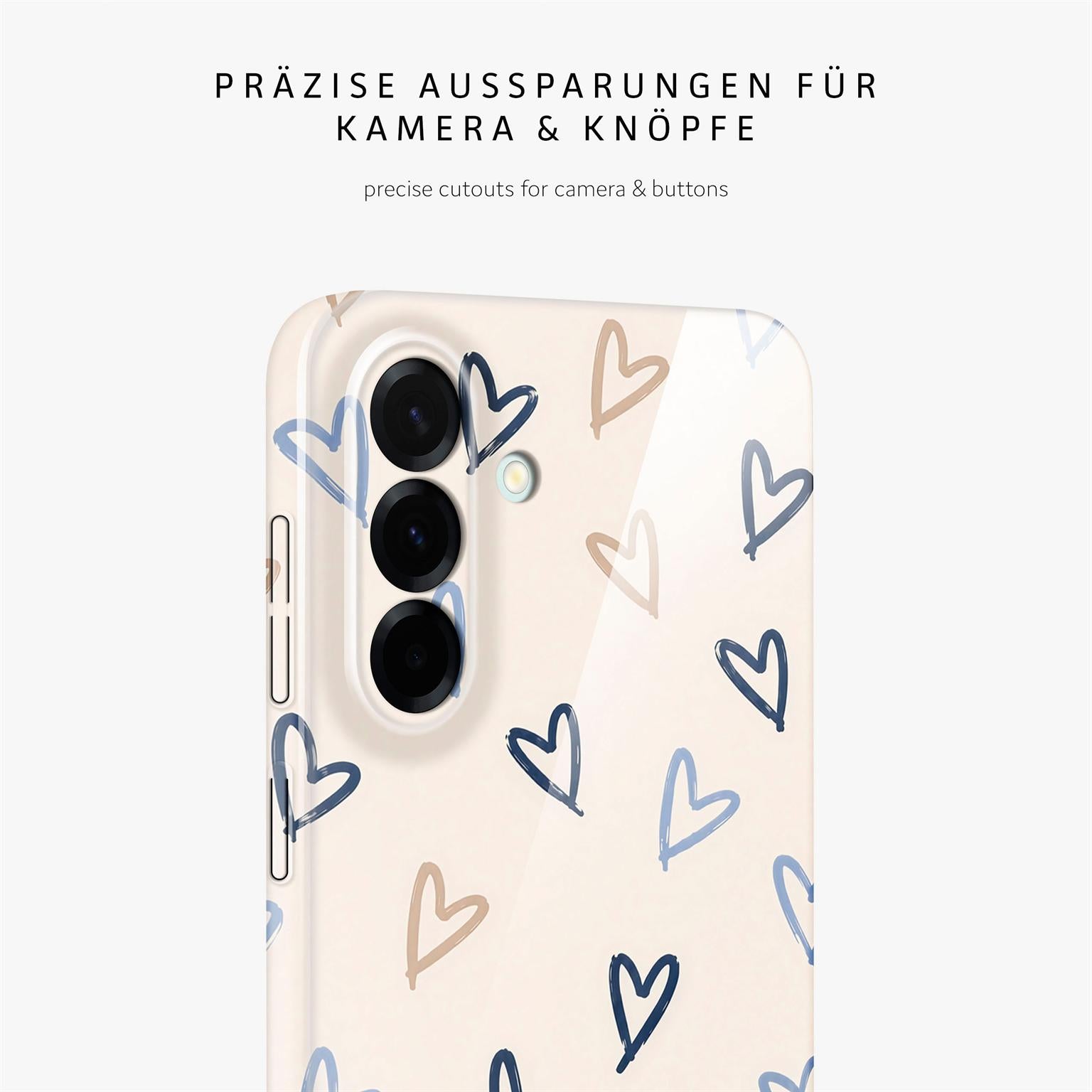 Splash Case für Samsung Galaxy A37 5G in der Farbe Denim Doodles (Braun / Beige)