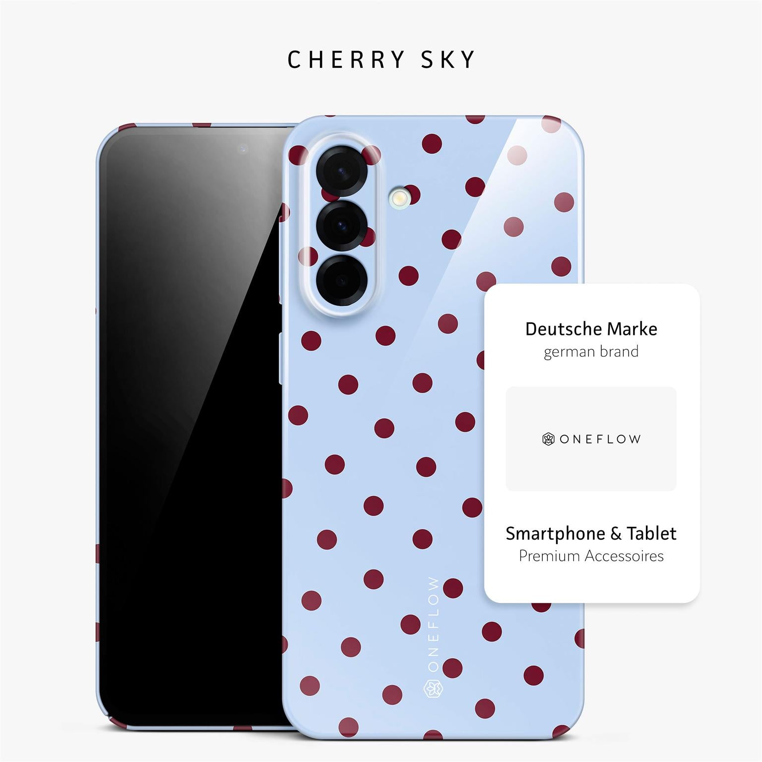 Splash Case für Samsung Galaxy A37 5G in der Farbe Cherry Sky (Blau)