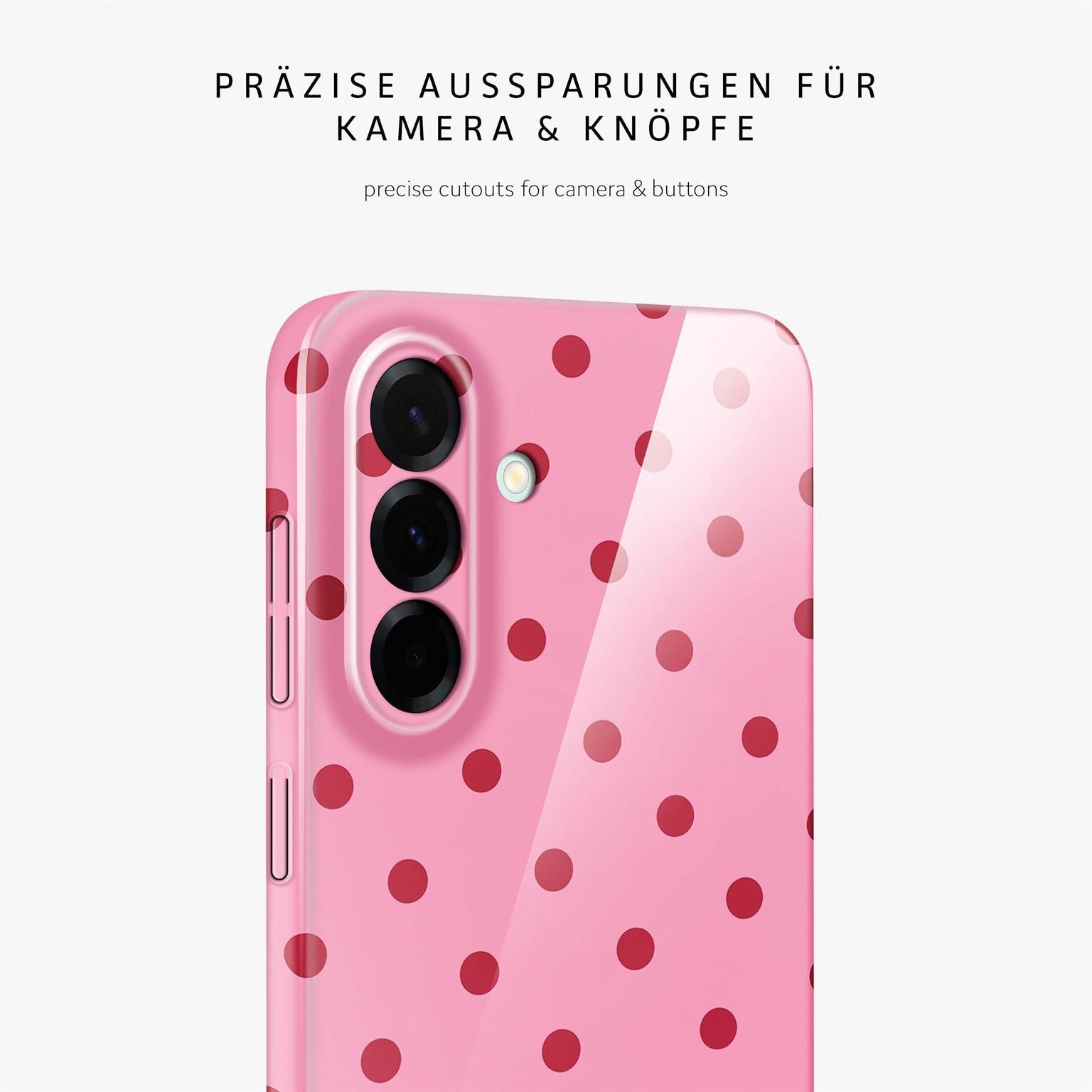 Splash Case für Samsung Galaxy A37 5G in der Farbe Berry Dots (Rosa / Pink)