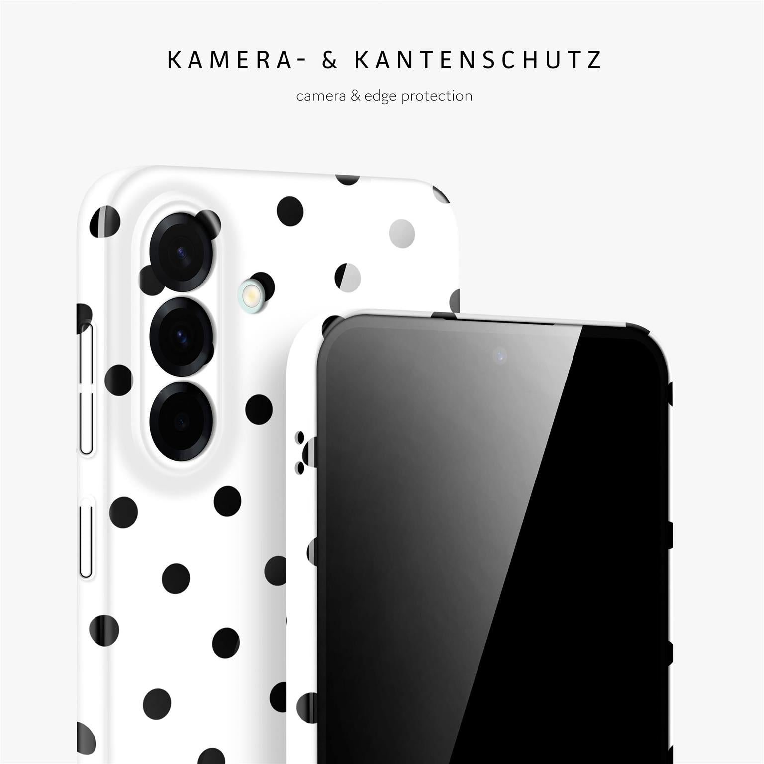 Splash Case für Samsung Galaxy A37 5G in der Farbe Polka Noir (Weiß)