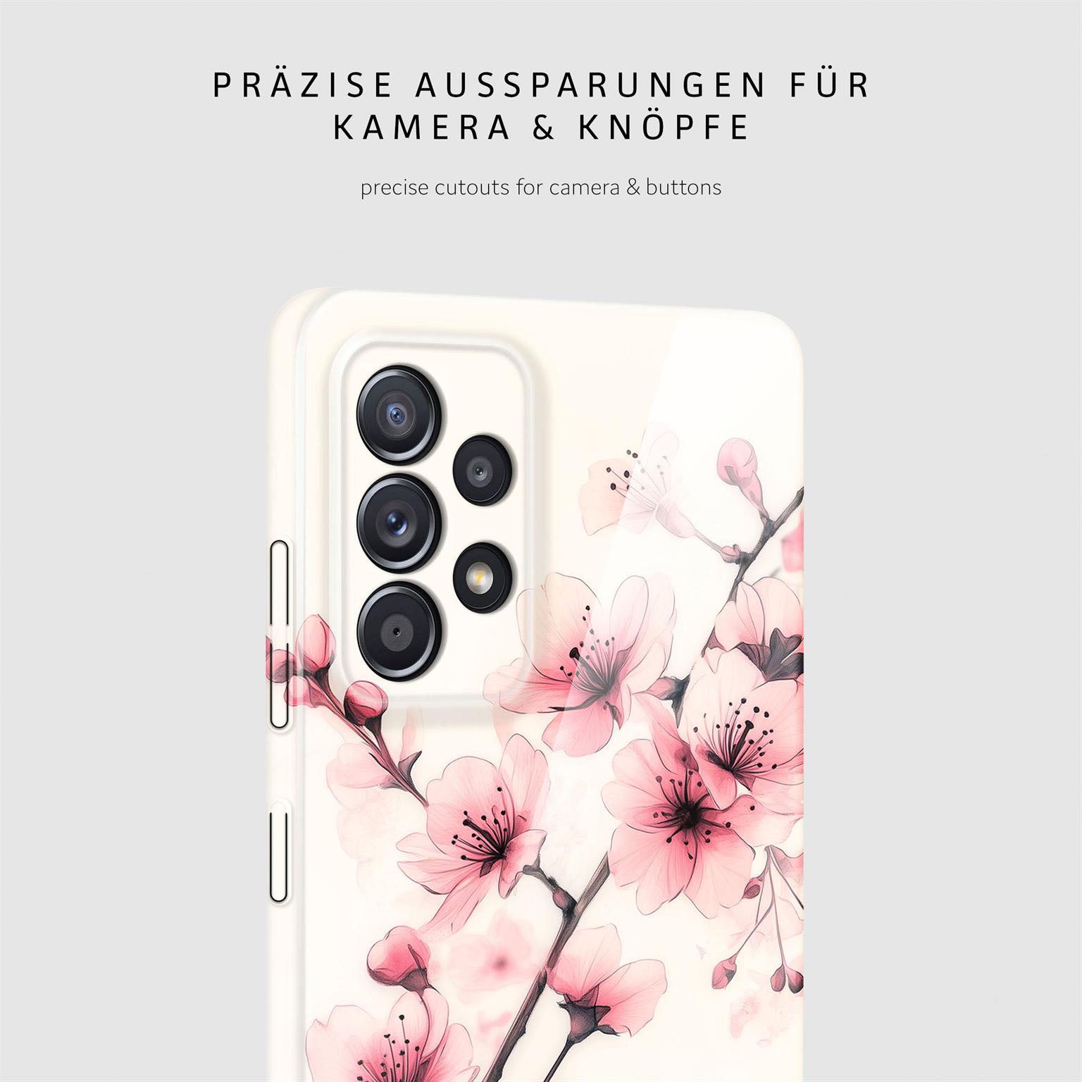 Flower Cover für Samsung Galaxy A52 5G in der Farbe Spring Serenity (Rosa / Pink)