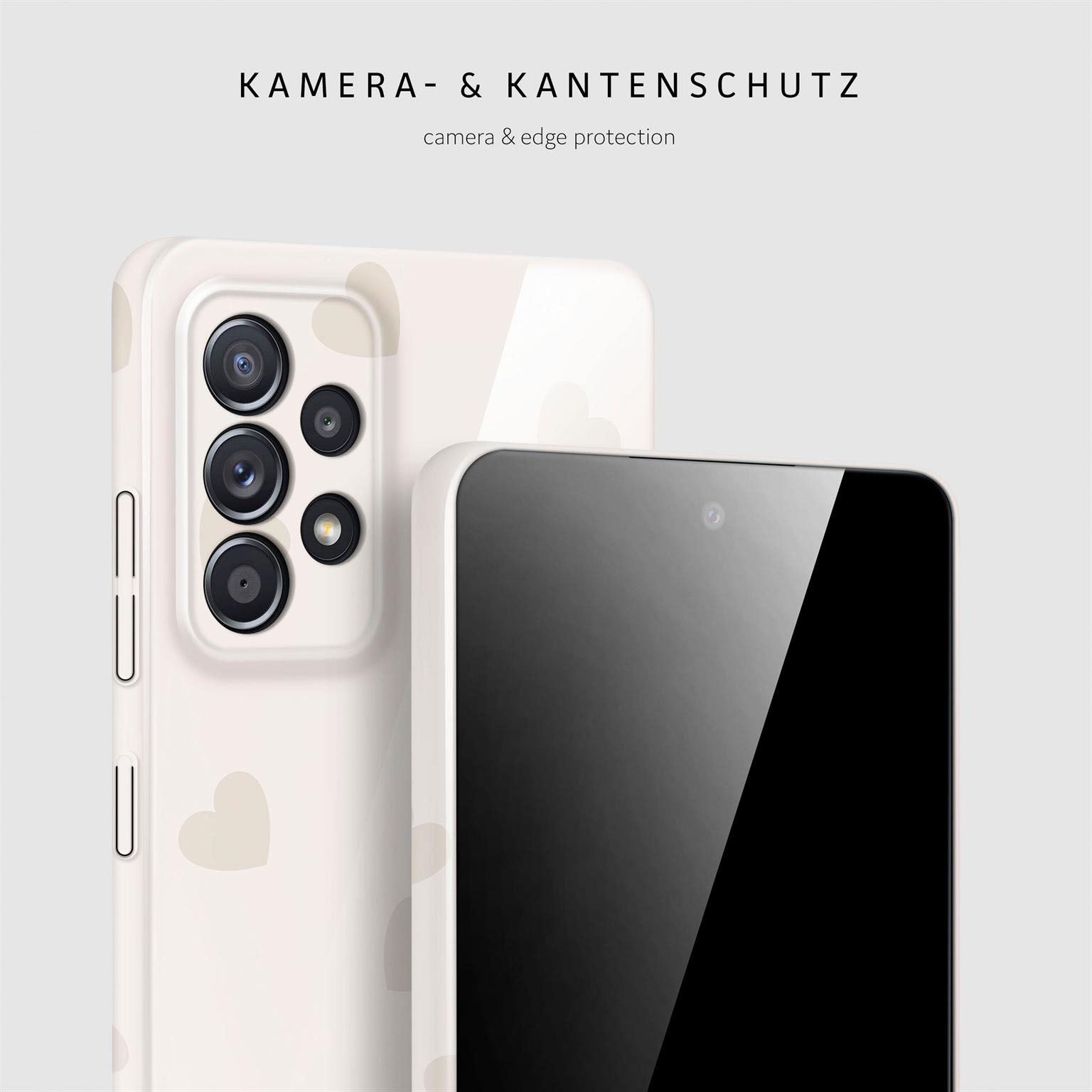 Splash Case für Samsung Galaxy A52 5G in der Farbe Latte Love (Braun / Beige)