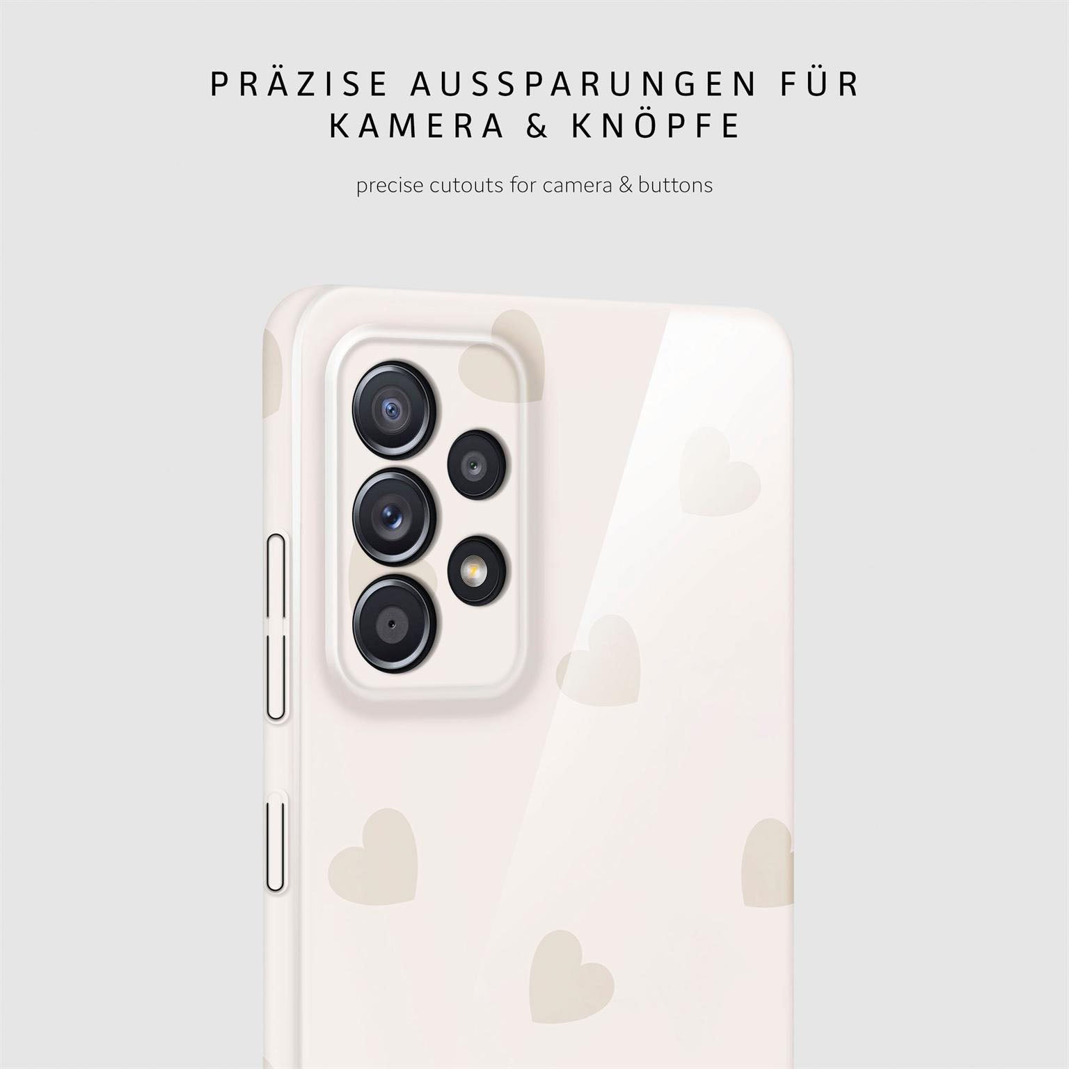 Splash Case für Samsung Galaxy A52 5G in der Farbe Latte Love (Braun / Beige)