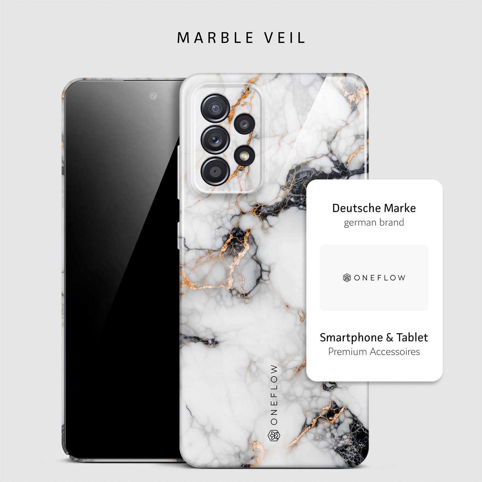 Bliss Cover für Samsung Galaxy A52 5G in der Farbe Marble Veil (Weiß)