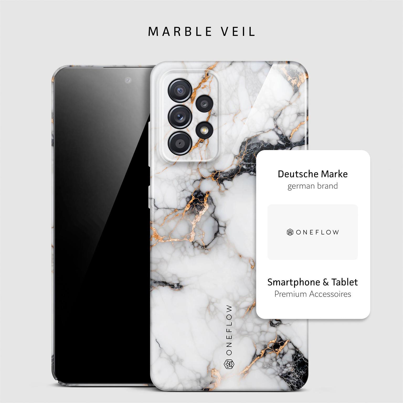 Bliss Cover für Samsung Galaxy A52 in der Farbe Marble Veil (Weiß)