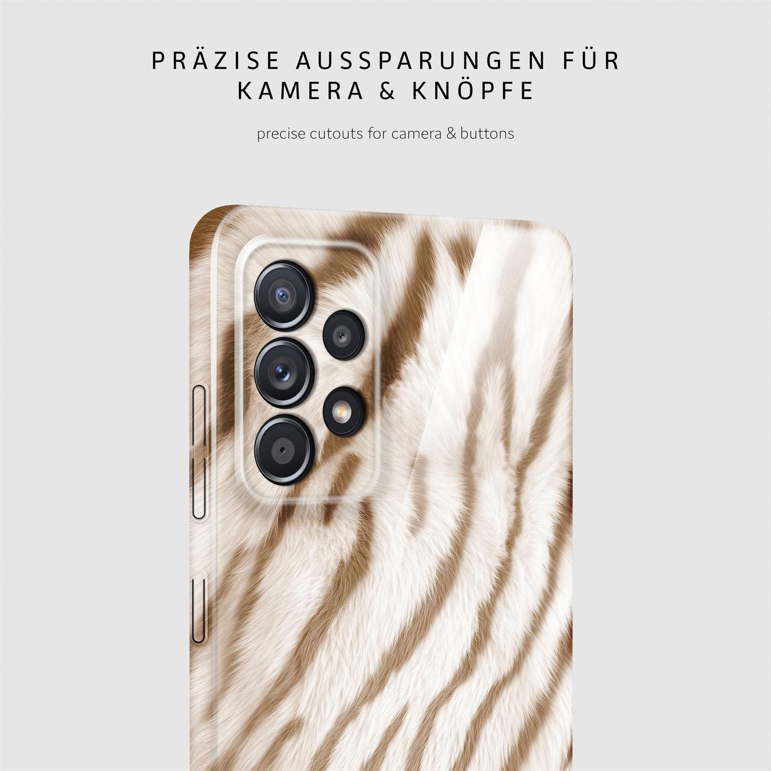 Wild Cover für Samsung Galaxy A52 in der Farbe Caramel Tiger (Braun / Beige)