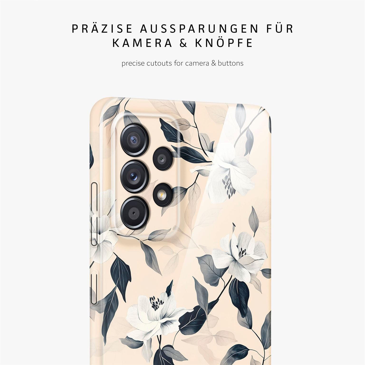 Flower Cover für Samsung Galaxy A52s 5G in der Farbe Eternal Garden (Blau)
