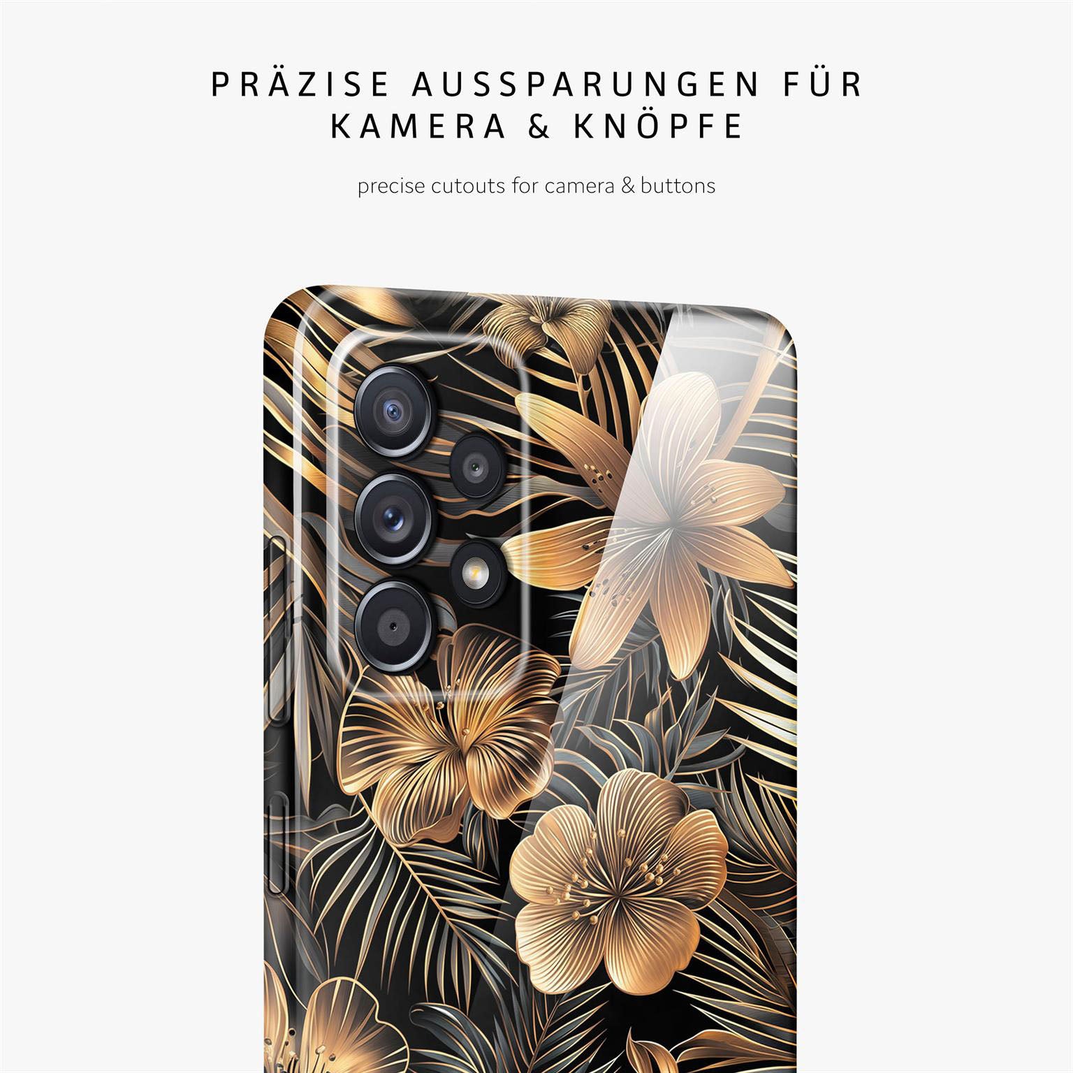 Flower Cover für Samsung Galaxy A52s 5G in der Farbe Exotic Glow (Gold)