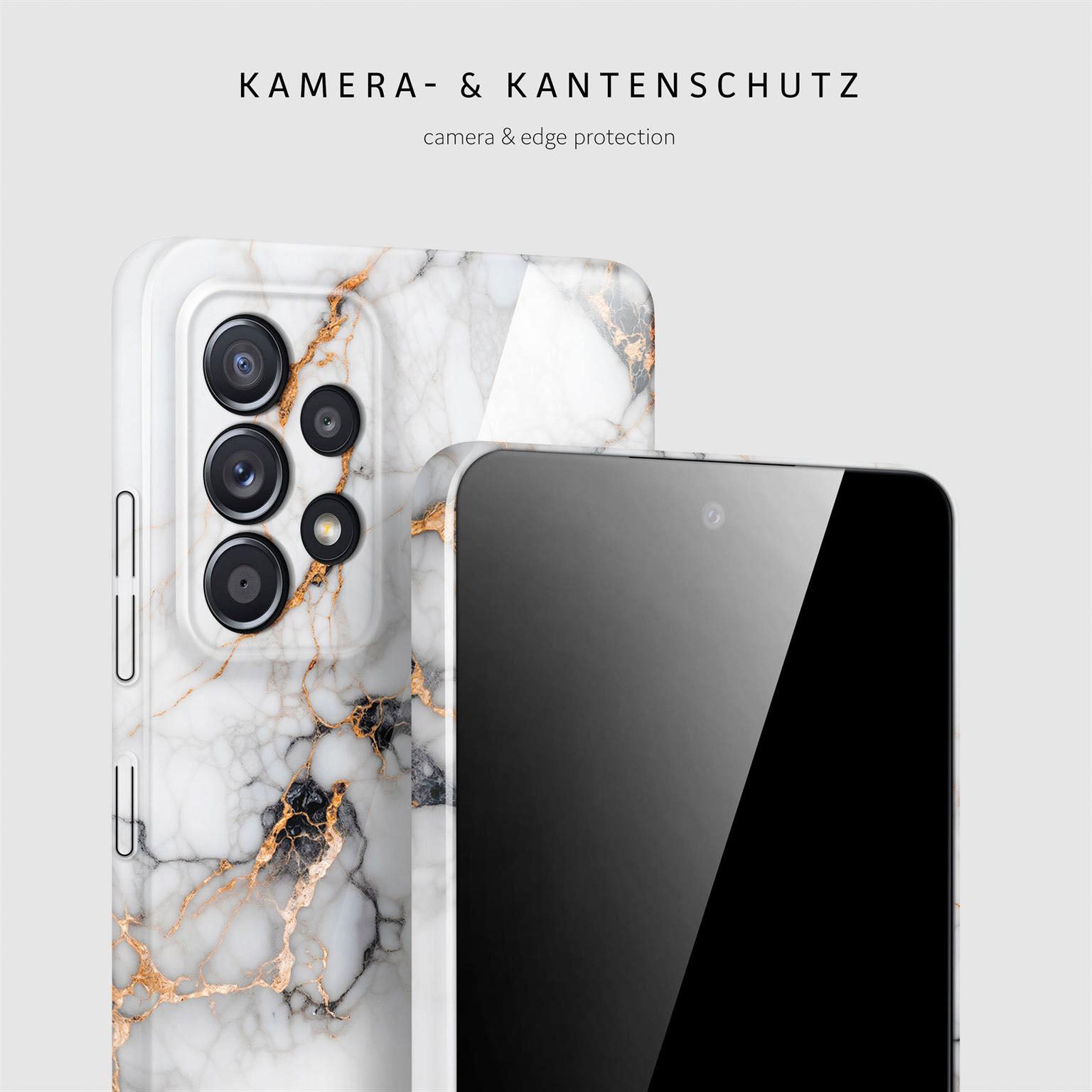 Bliss Cover für Samsung Galaxy A52s 5G in der Farbe Marble Veil (Weiß)
