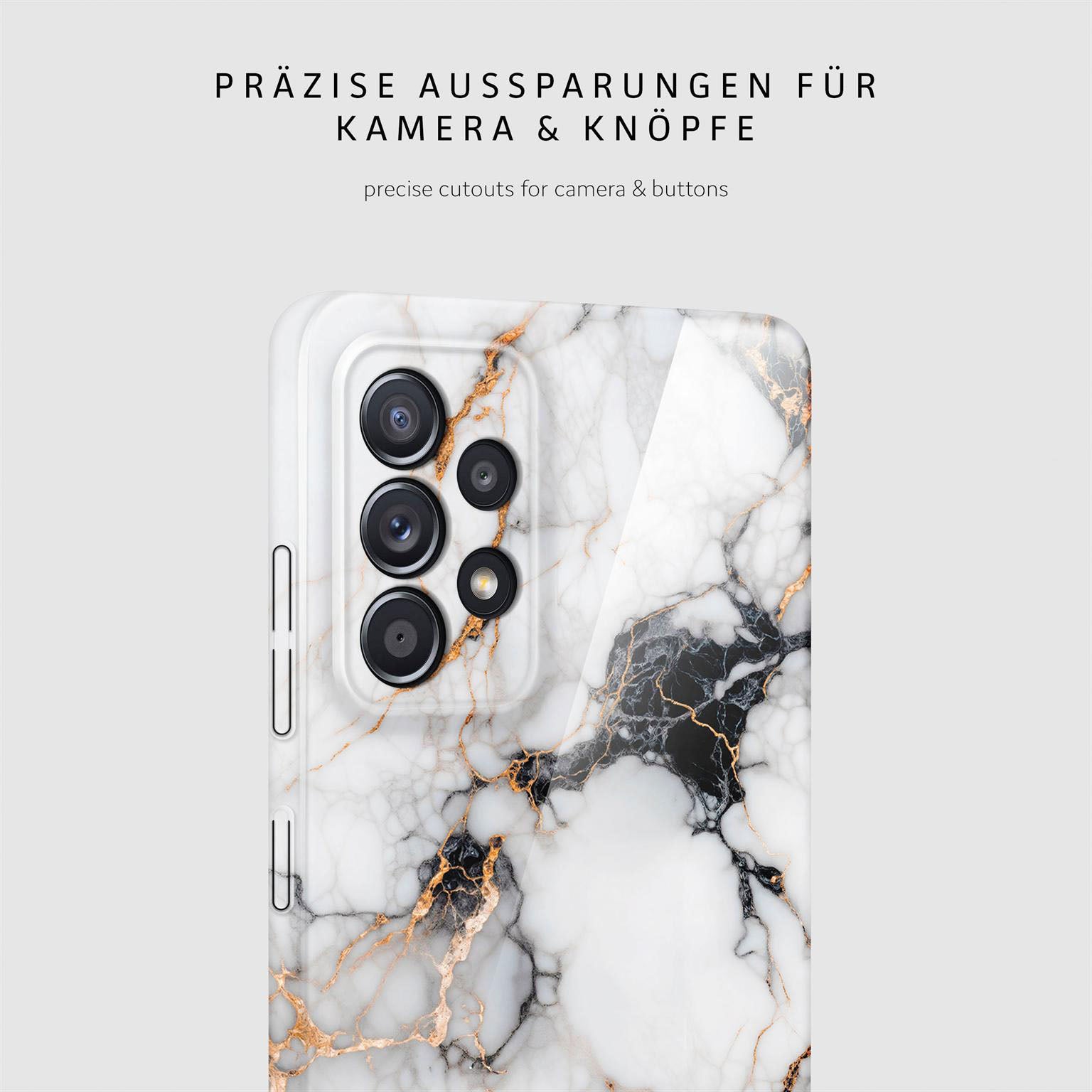 Bliss Cover für Samsung Galaxy A52s 5G in der Farbe Marble Veil (Weiß)
