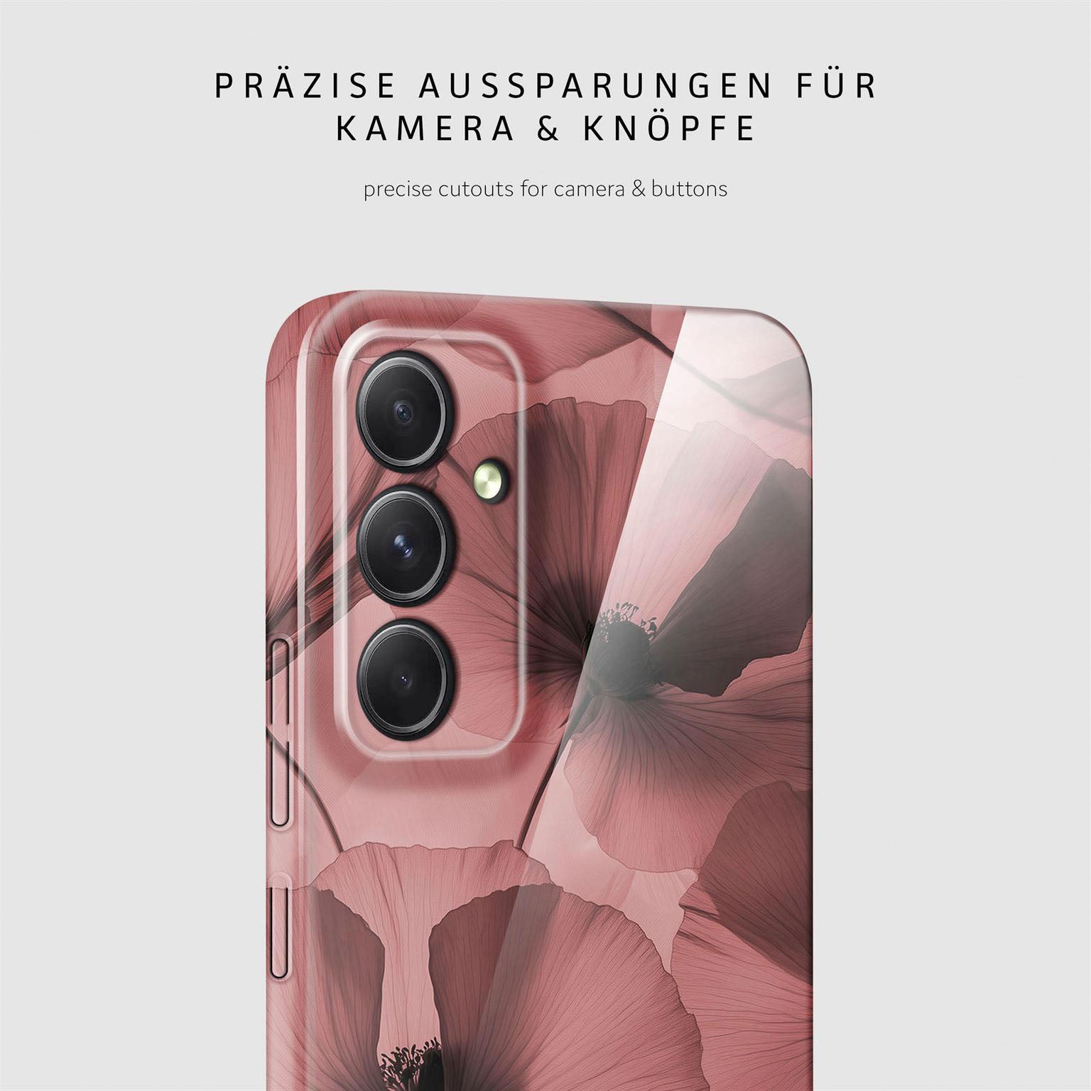 Flower Cover für Samsung Galaxy A54 5G in der Farbe Crimson Whisper (Rot)