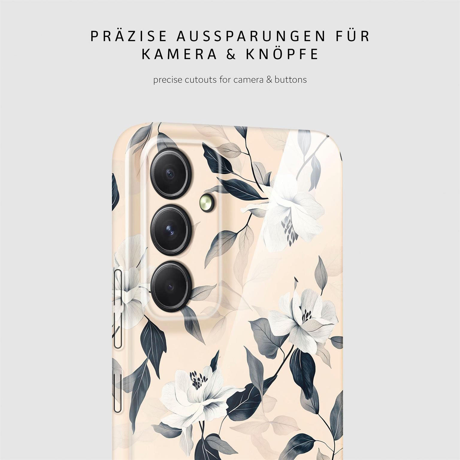 Flower Cover für Samsung Galaxy A54 5G in der Farbe Eternal Garden (Blau)