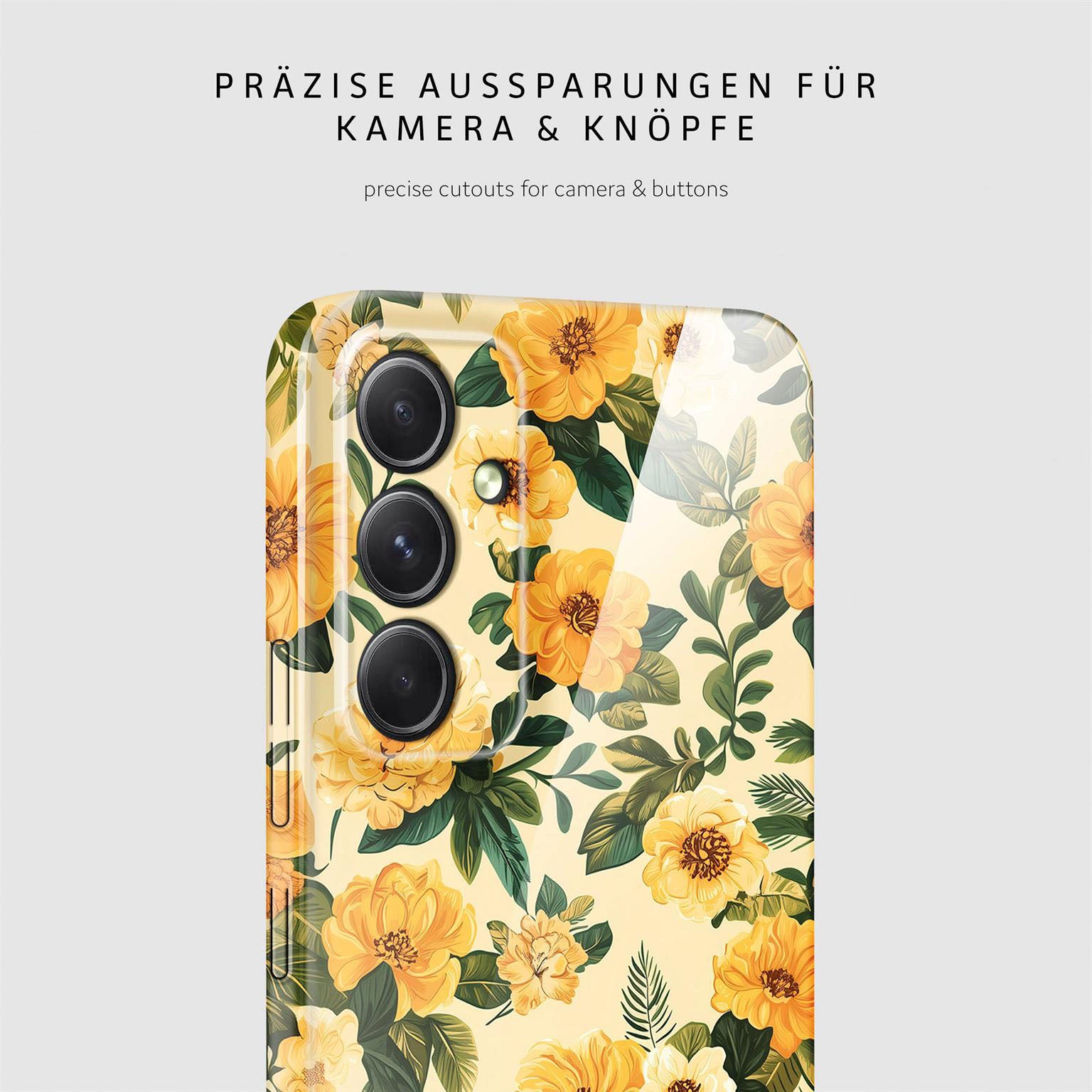Flower Cover für Samsung Galaxy A54 5G in der Farbe Sunny Melody (Gelb)