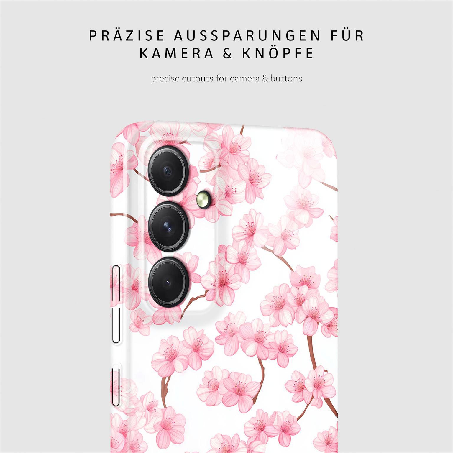 Flower Cover für Samsung Galaxy A54 5G in der Farbe Sakura Breeze (Rosa / Pink)