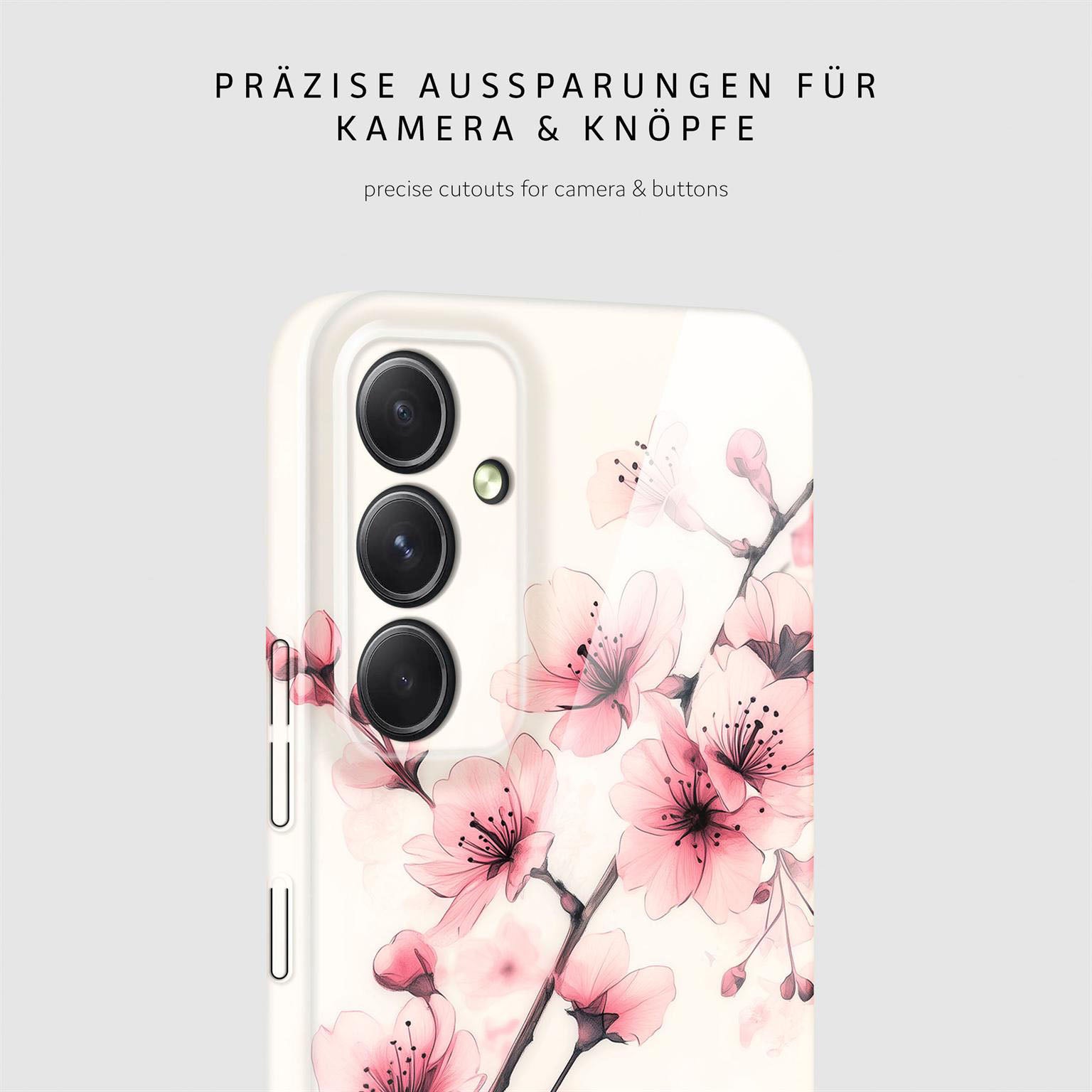 Flower Cover für Samsung Galaxy A54 5G in der Farbe Spring Serenity (Rosa / Pink)