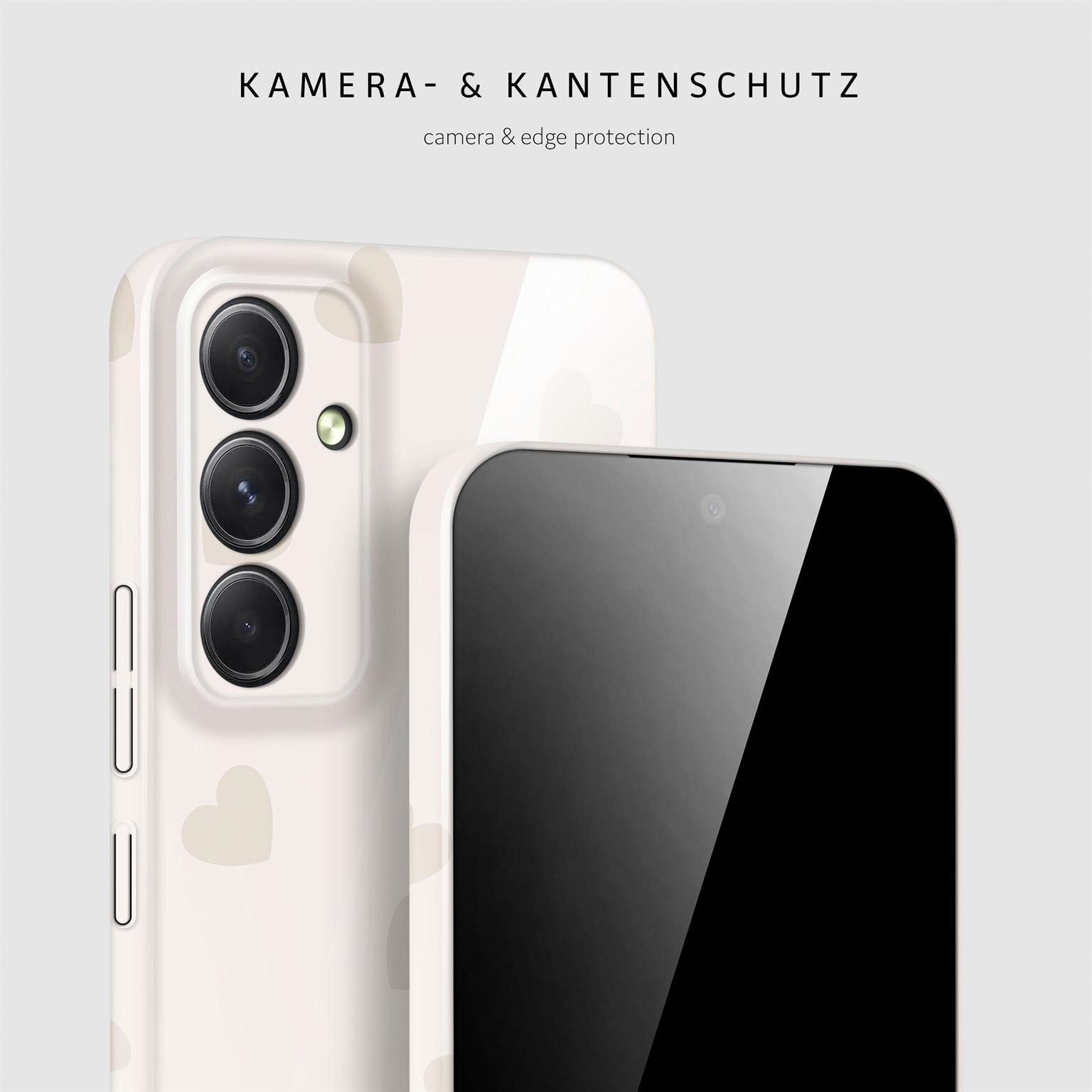 Splash Case für Samsung Galaxy A54 5G in der Farbe Latte Love (Braun / Beige)