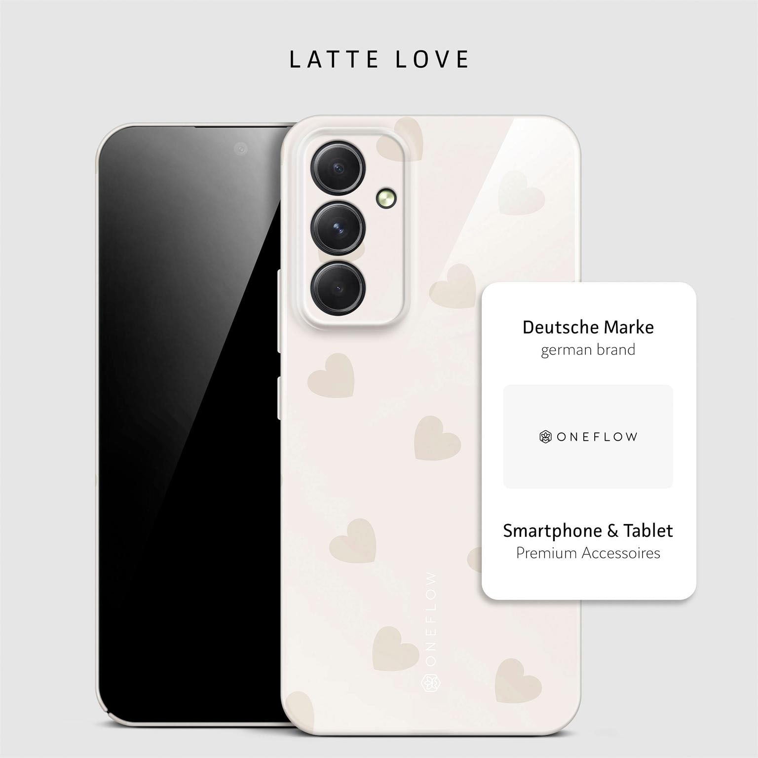 Splash Case für Samsung Galaxy A54 5G in der Farbe Latte Love (Braun / Beige)