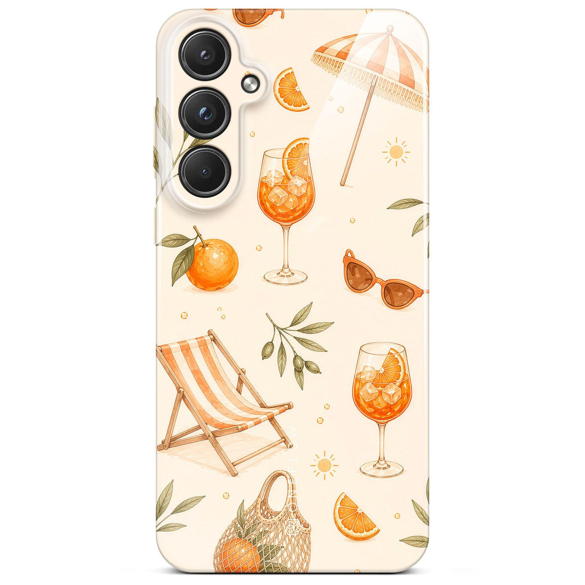 Splash Case für Samsung Galaxy A55 5G in der Farbe Spritz Society (Braun / Beige)