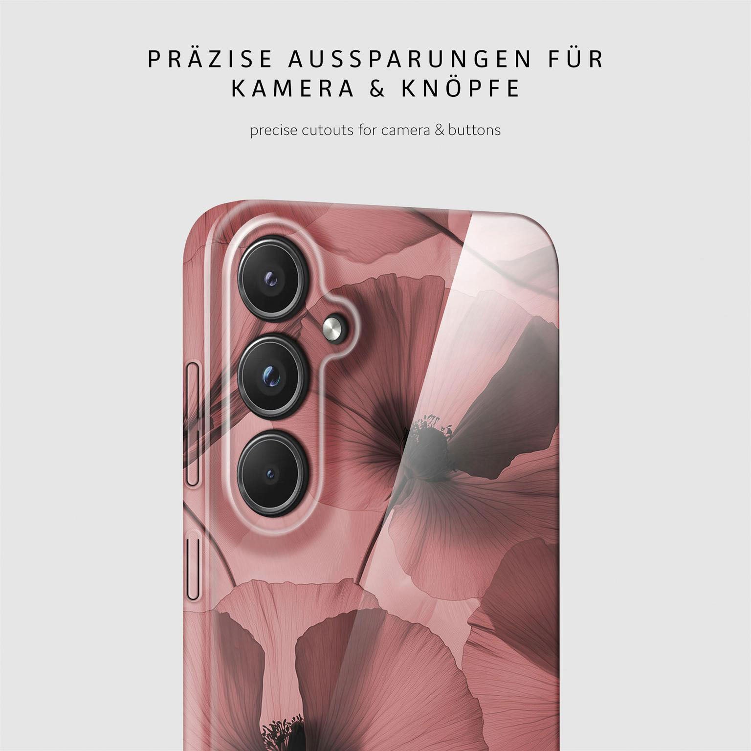 Flower Cover für Samsung Galaxy A55 5G in der Farbe Crimson Whisper (Rot)