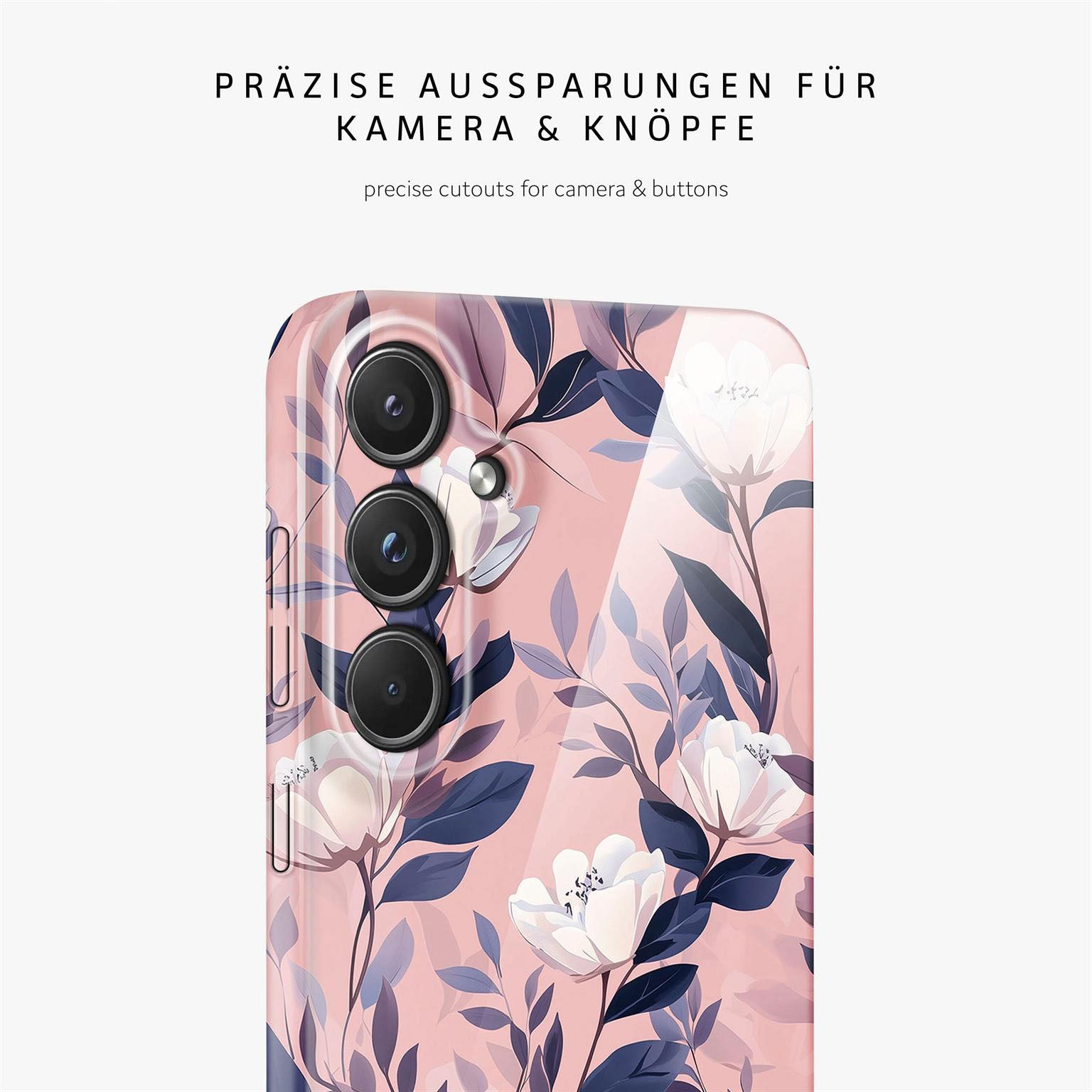 Flower Cover für Samsung Galaxy A55 5G in der Farbe Sunset Bloom (Weiß)