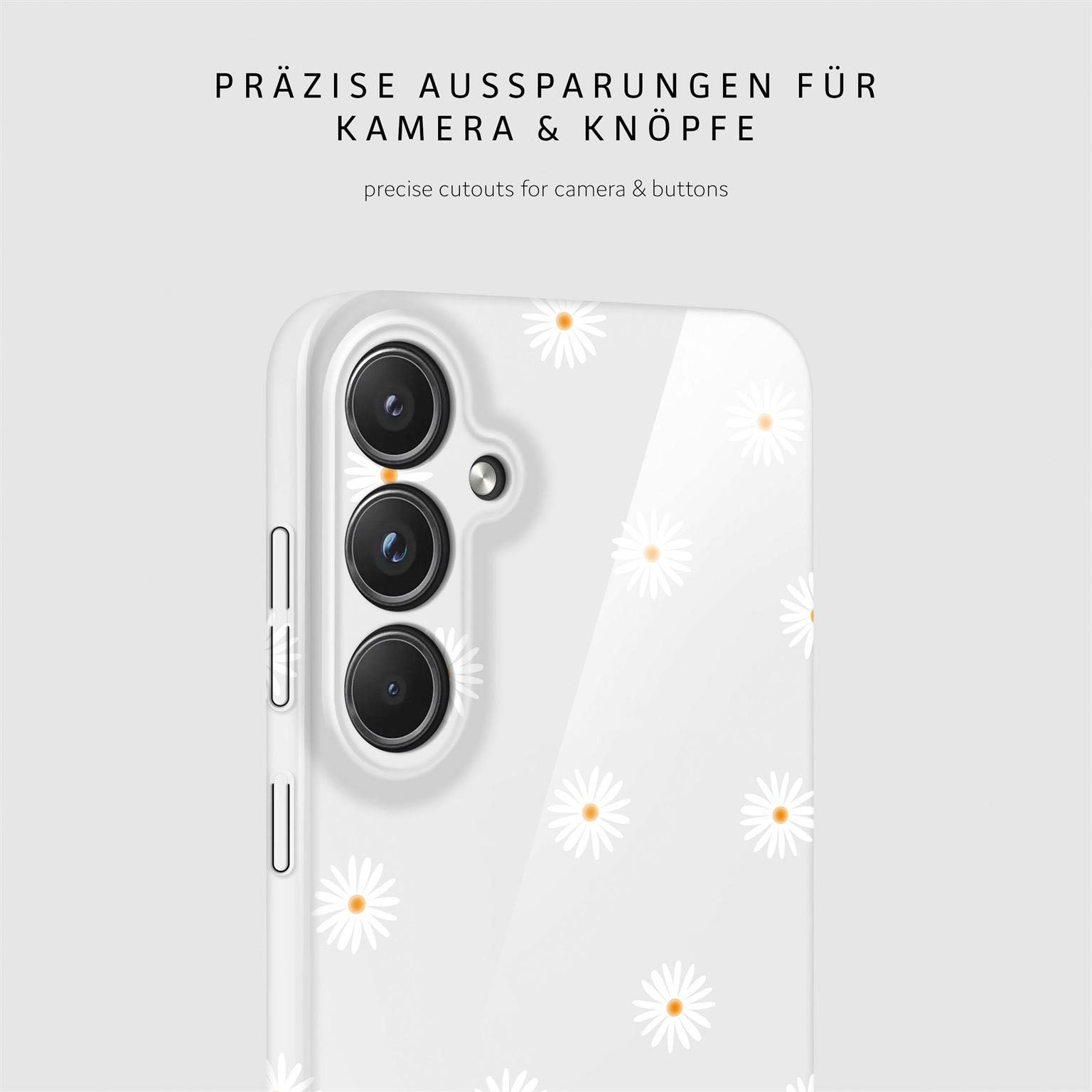 Splash Case für Samsung Galaxy A55 5G in der Farbe Daisy Delight (Weiß)