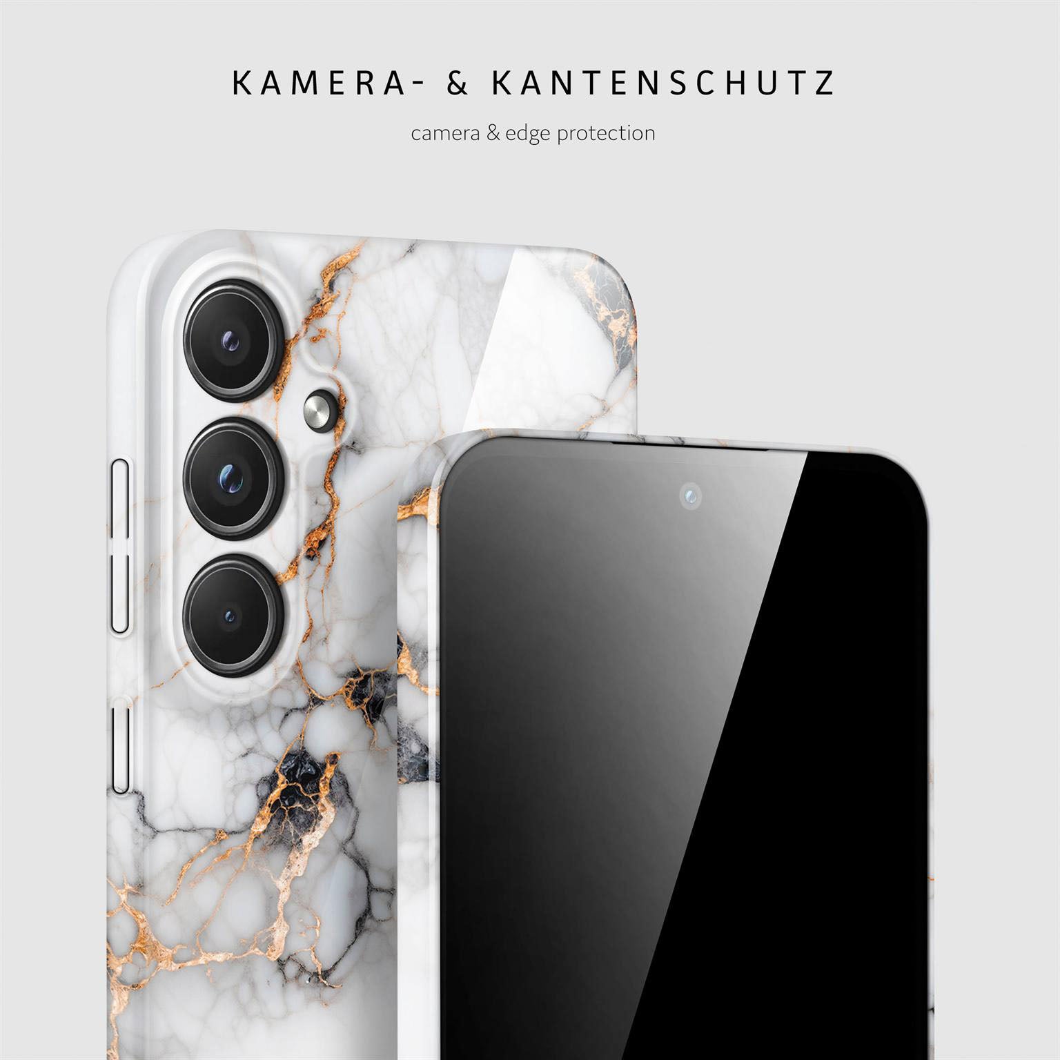 Bliss Cover für Samsung Galaxy A55 5G in der Farbe Marble Veil (Weiß)