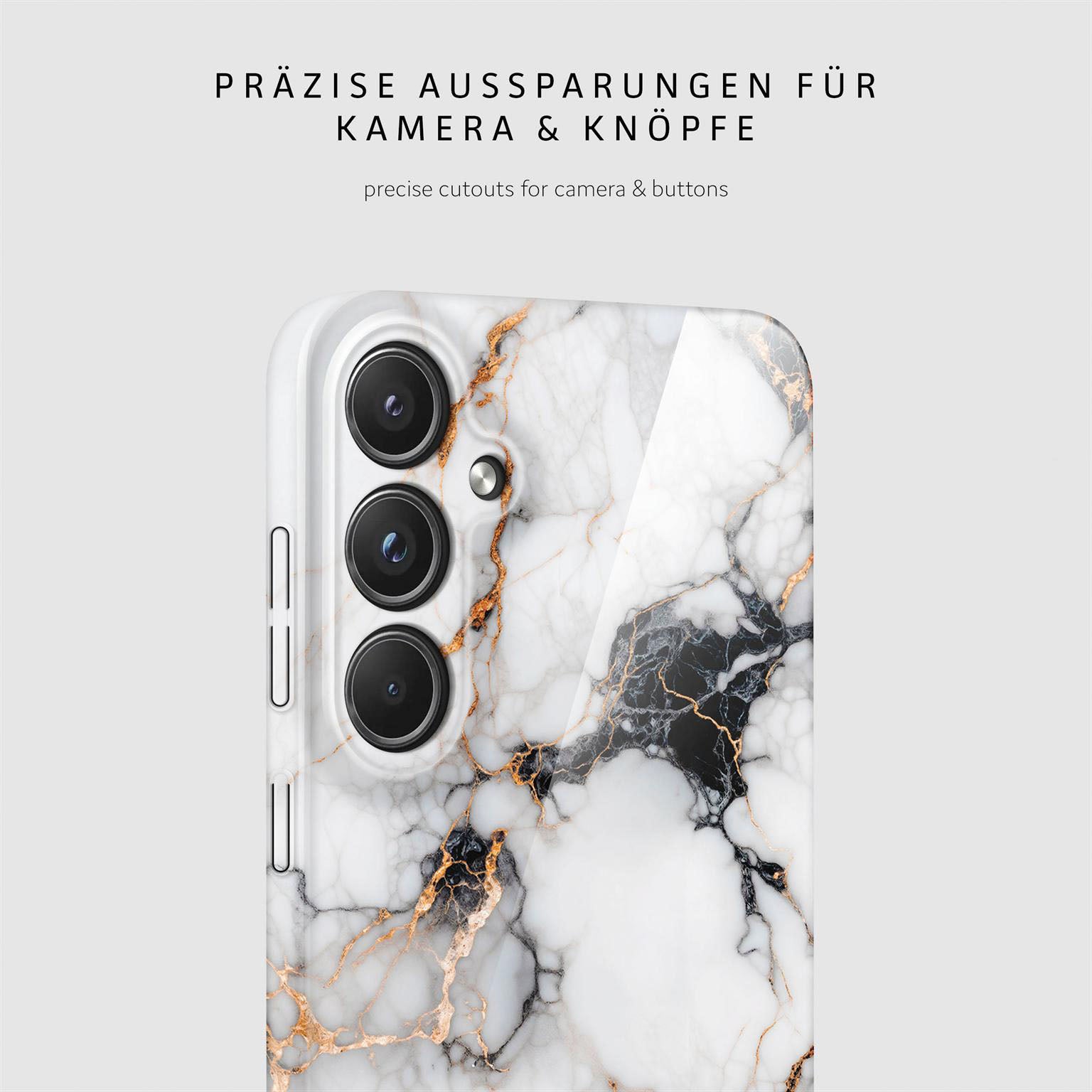 Bliss Cover für Samsung Galaxy A55 5G in der Farbe Marble Veil (Weiß)