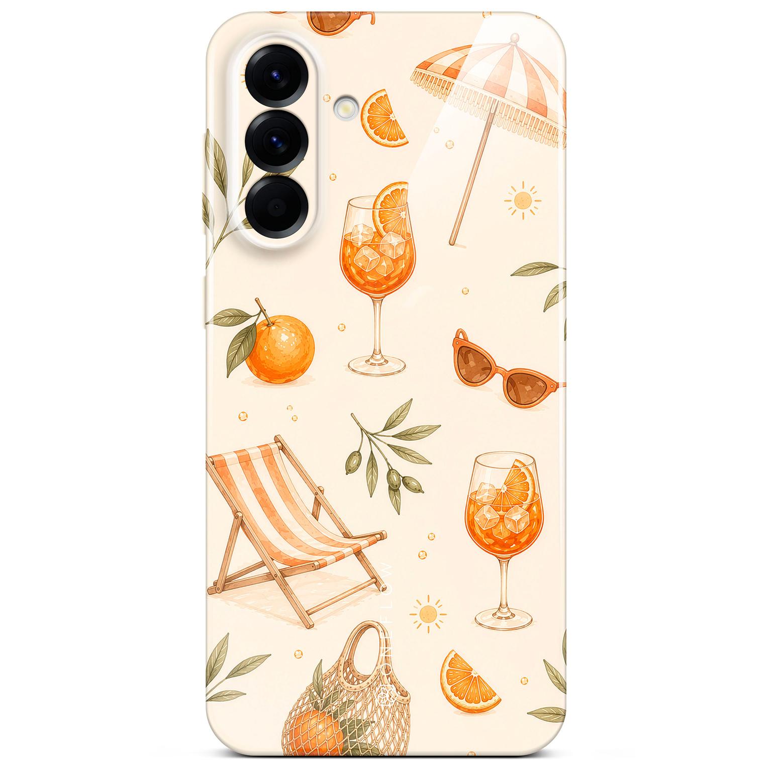 Splash Case für Samsung Galaxy A56 5G in der Farbe Spritz Society (Braun / Beige)