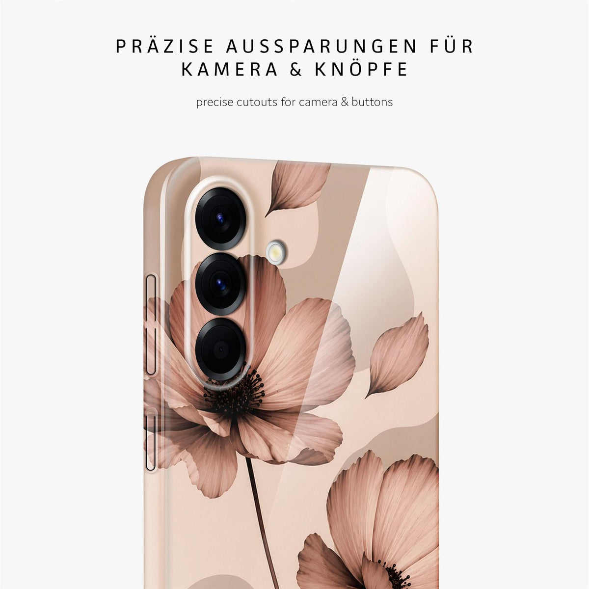 Flower Cover für Samsung Galaxy A56 5G in der Farbe Café Couture (Braun / Beige)