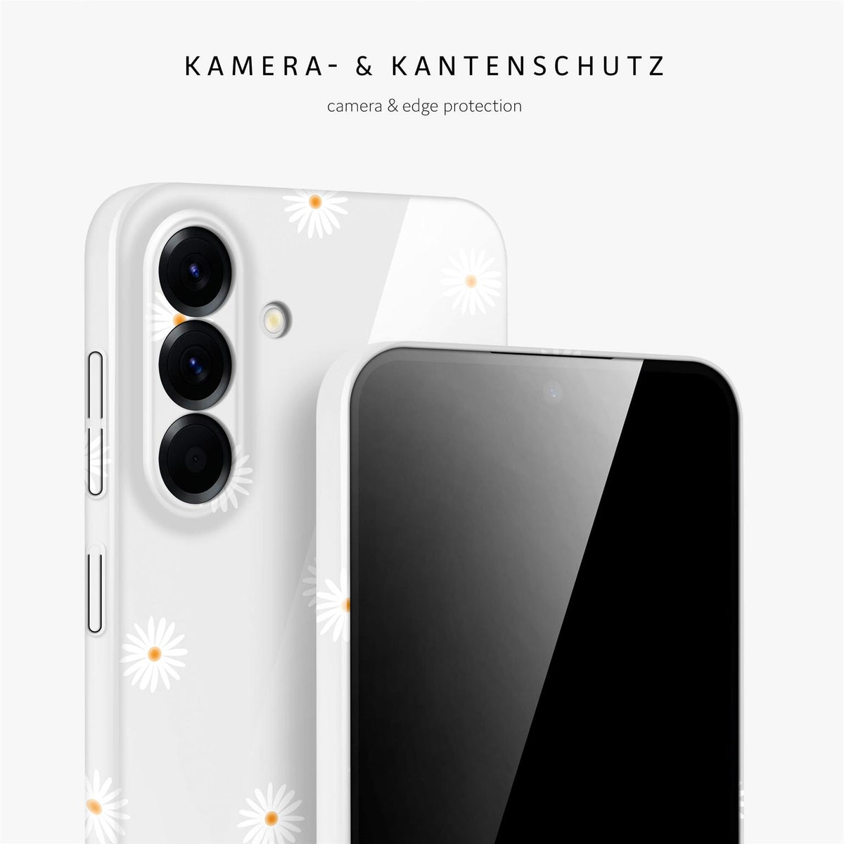 Splash Case für Samsung Galaxy A56 5G in der Farbe Daisy Delight (Grau)