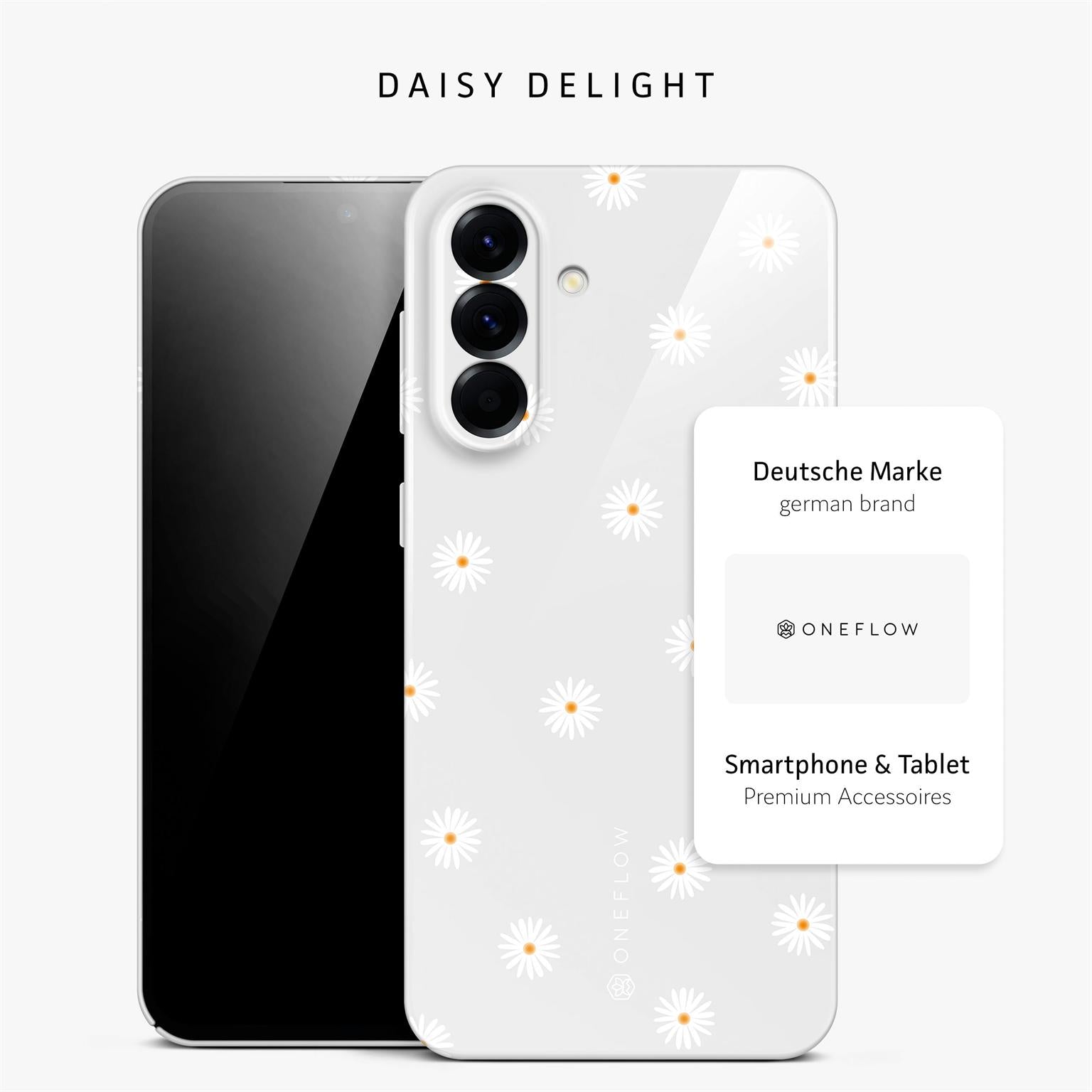 Splash Case für Samsung Galaxy A56 5G in der Farbe Daisy Delight (Grau)