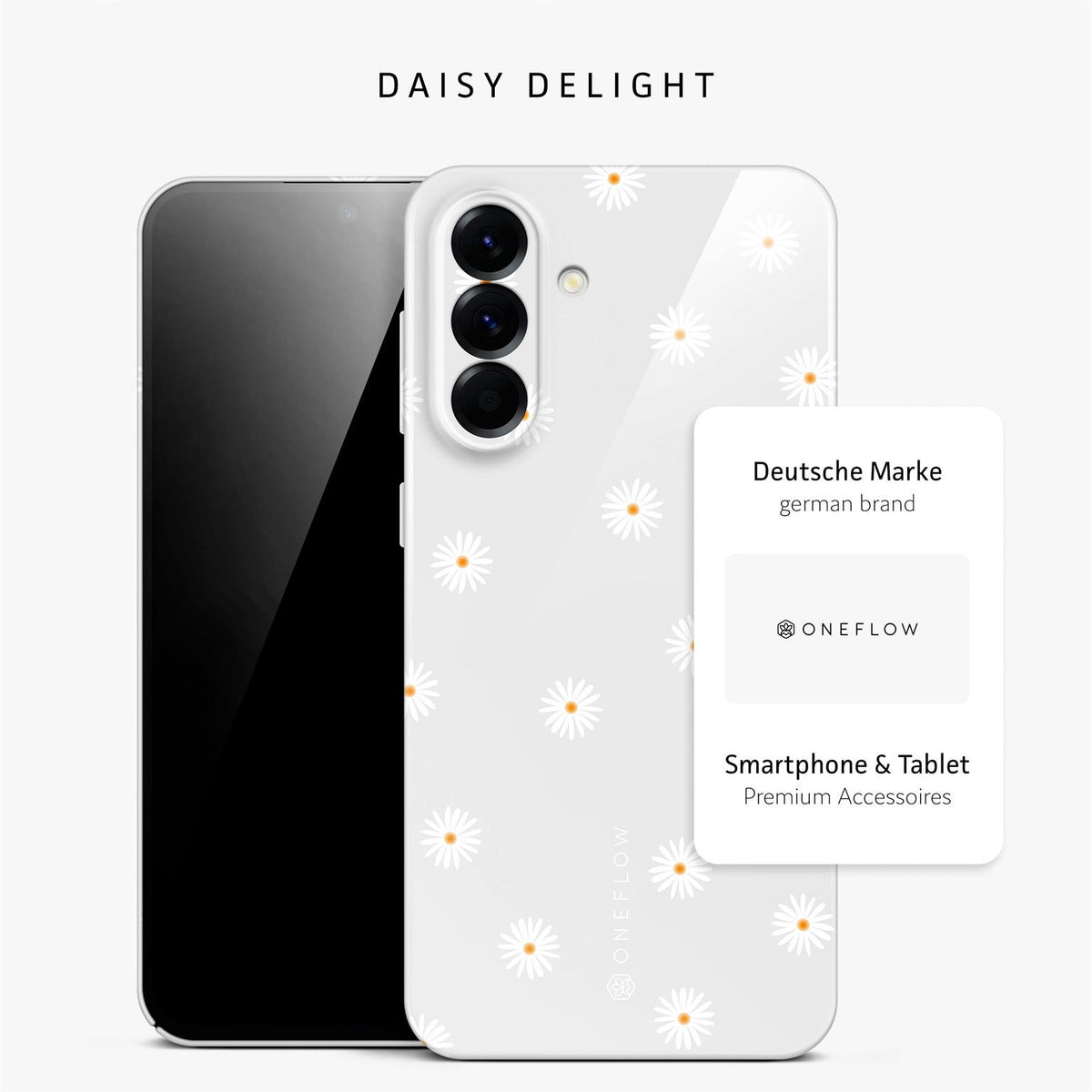 Splash Case für Samsung Galaxy A56 5G in der Farbe Daisy Delight (Grau)