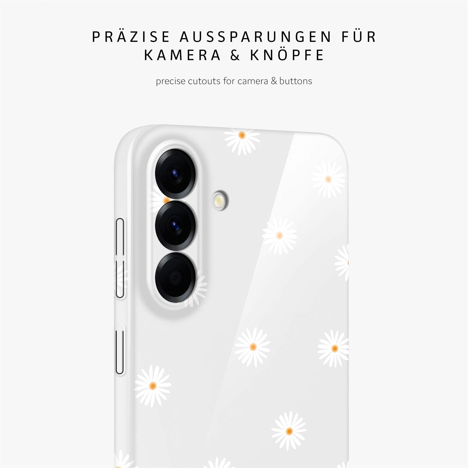 Splash Case für Samsung Galaxy A56 5G in der Farbe Daisy Delight (Grau)