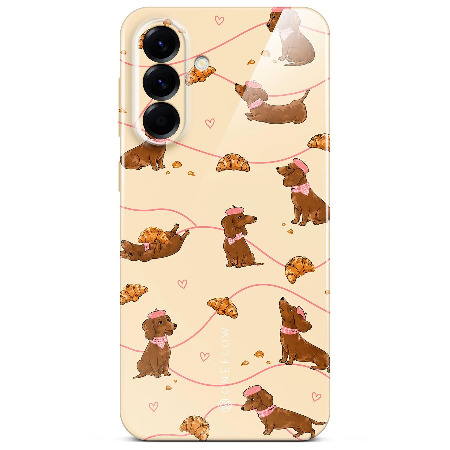 Splash Case für Samsung Galaxy A56 5G in der Farbe Doxie Deluxe (Braun / Beige)