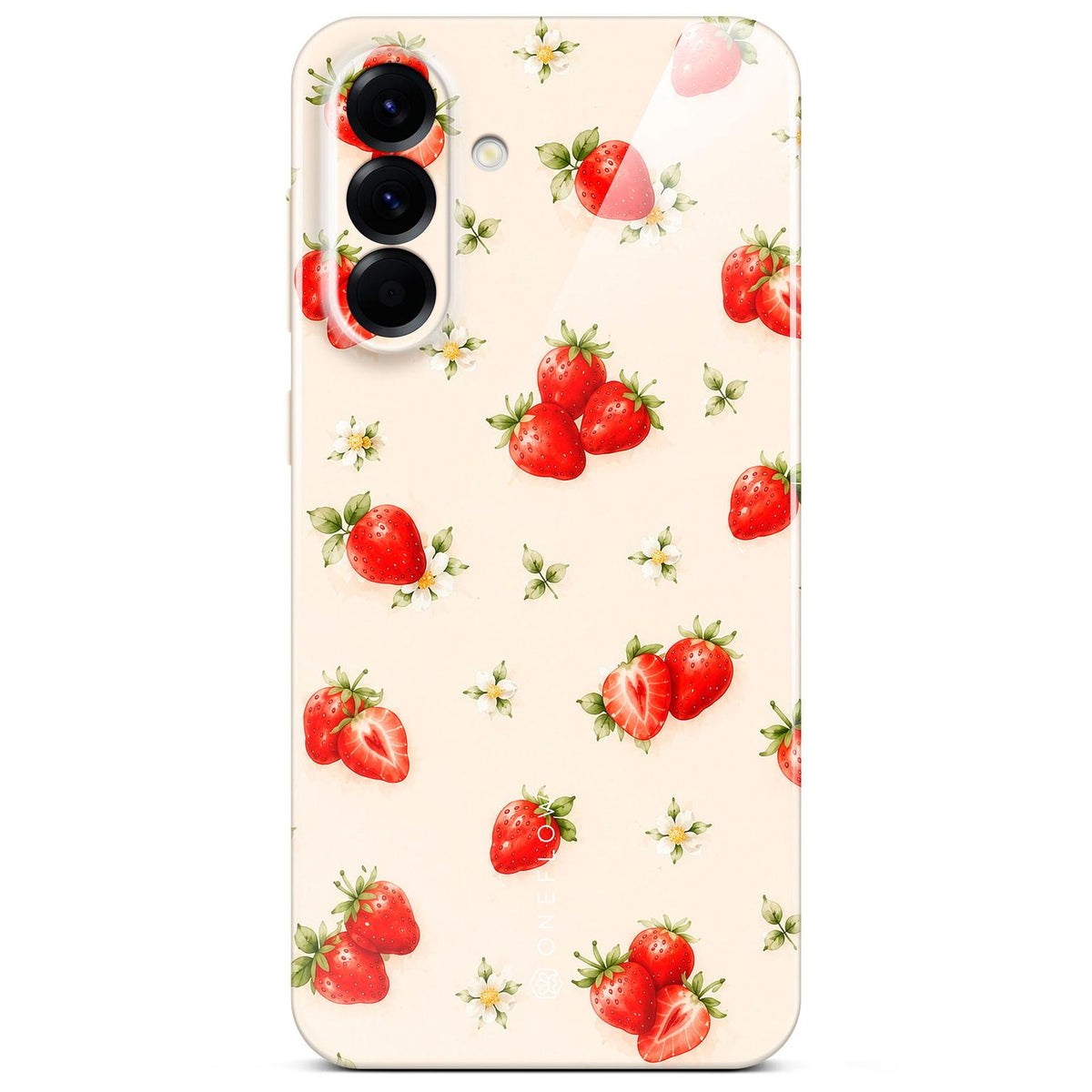 Splash Case für Samsung Galaxy A56 5G in der Farbe Strawberry Riot (Braun / Beige)