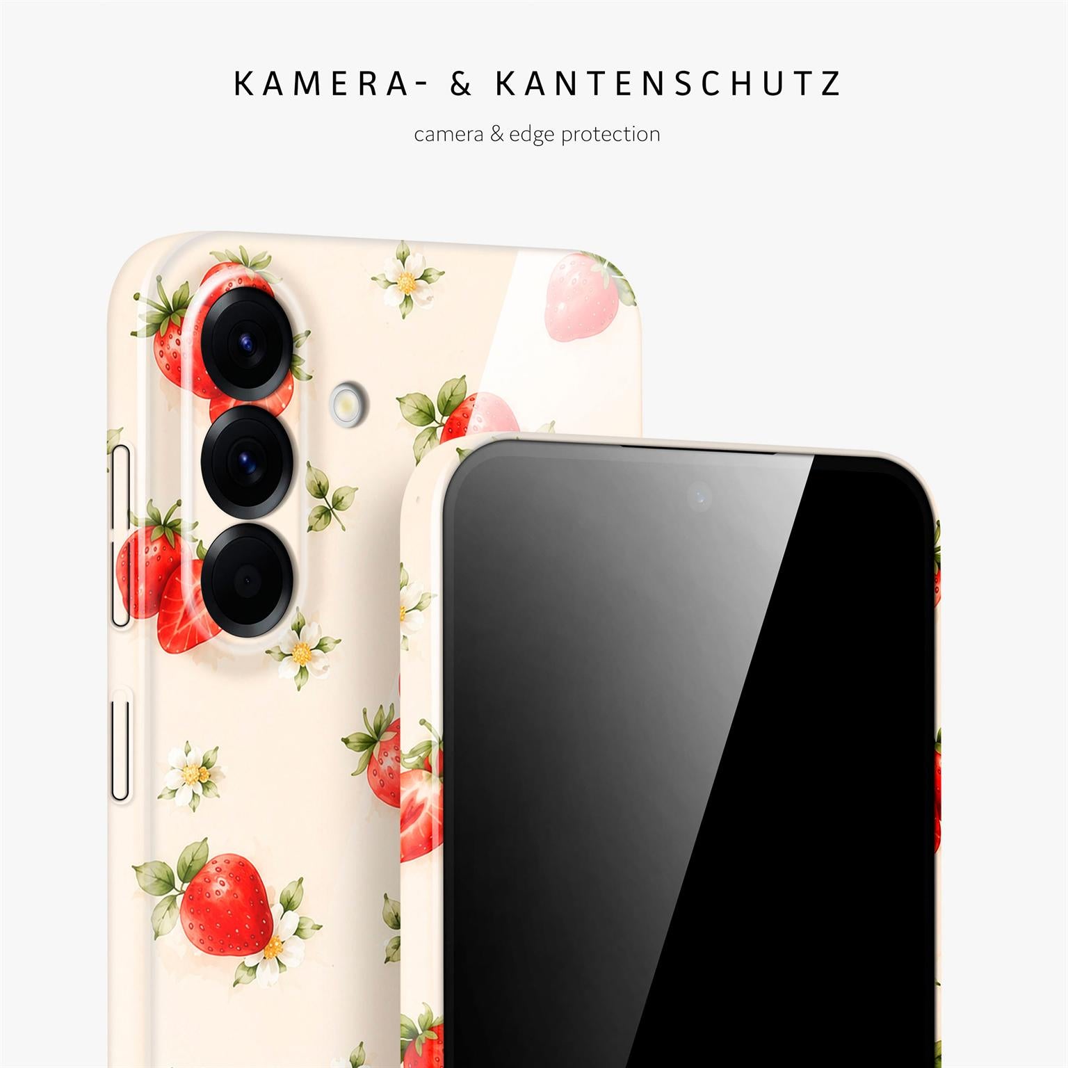 Splash Case für Samsung Galaxy A56 5G in der Farbe Strawberry Riot (Braun / Beige)