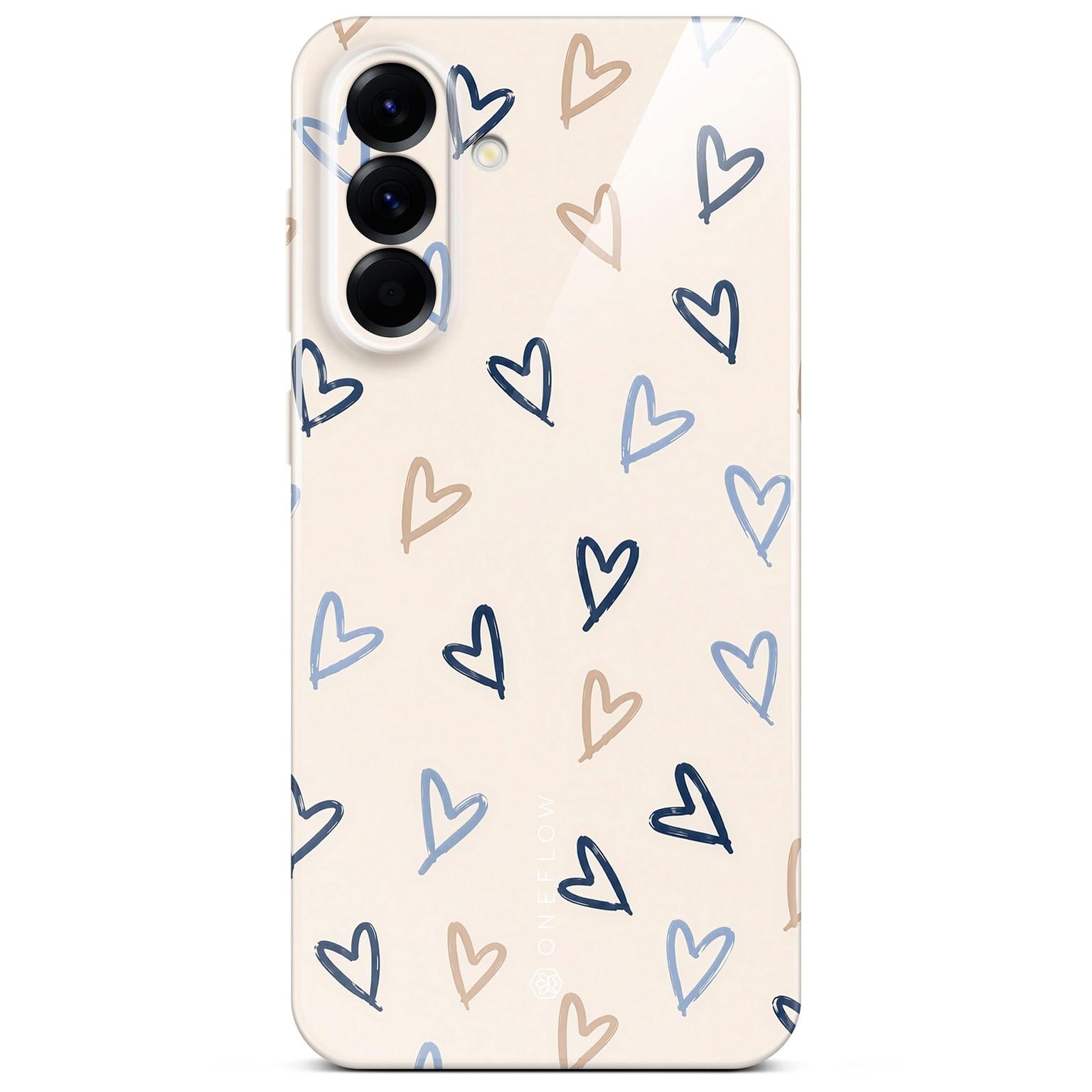 Splash Case für Samsung Galaxy A56 5G in der Farbe Denim Doodles (Braun / Beige)