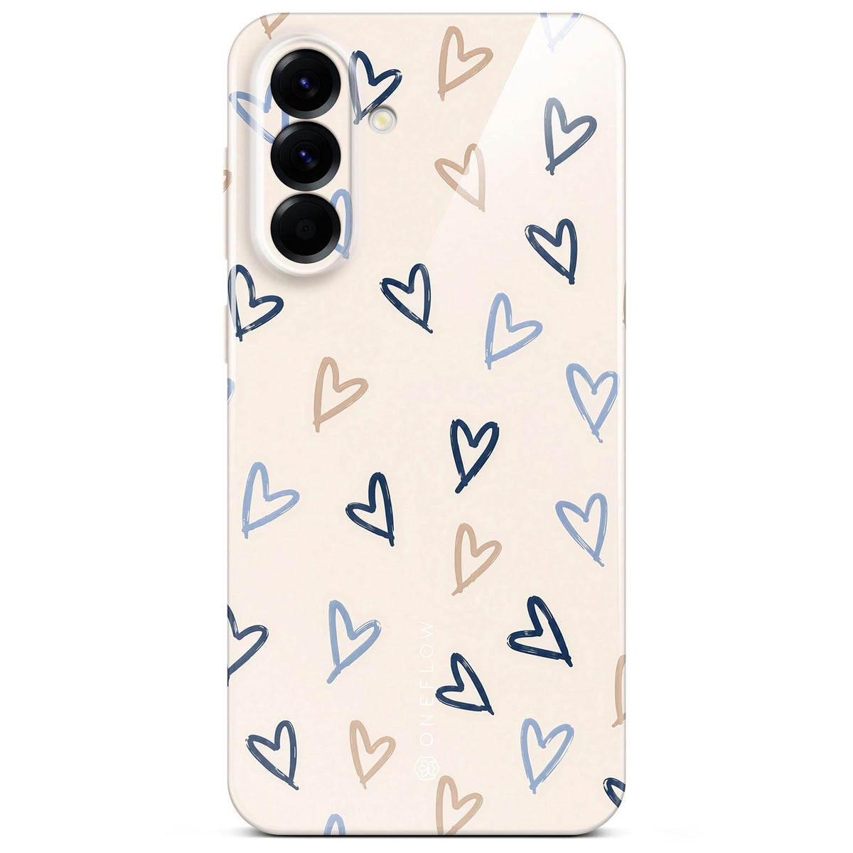 Splash Case für Samsung Galaxy A56 5G in der Farbe Denim Doodles (Braun / Beige)
