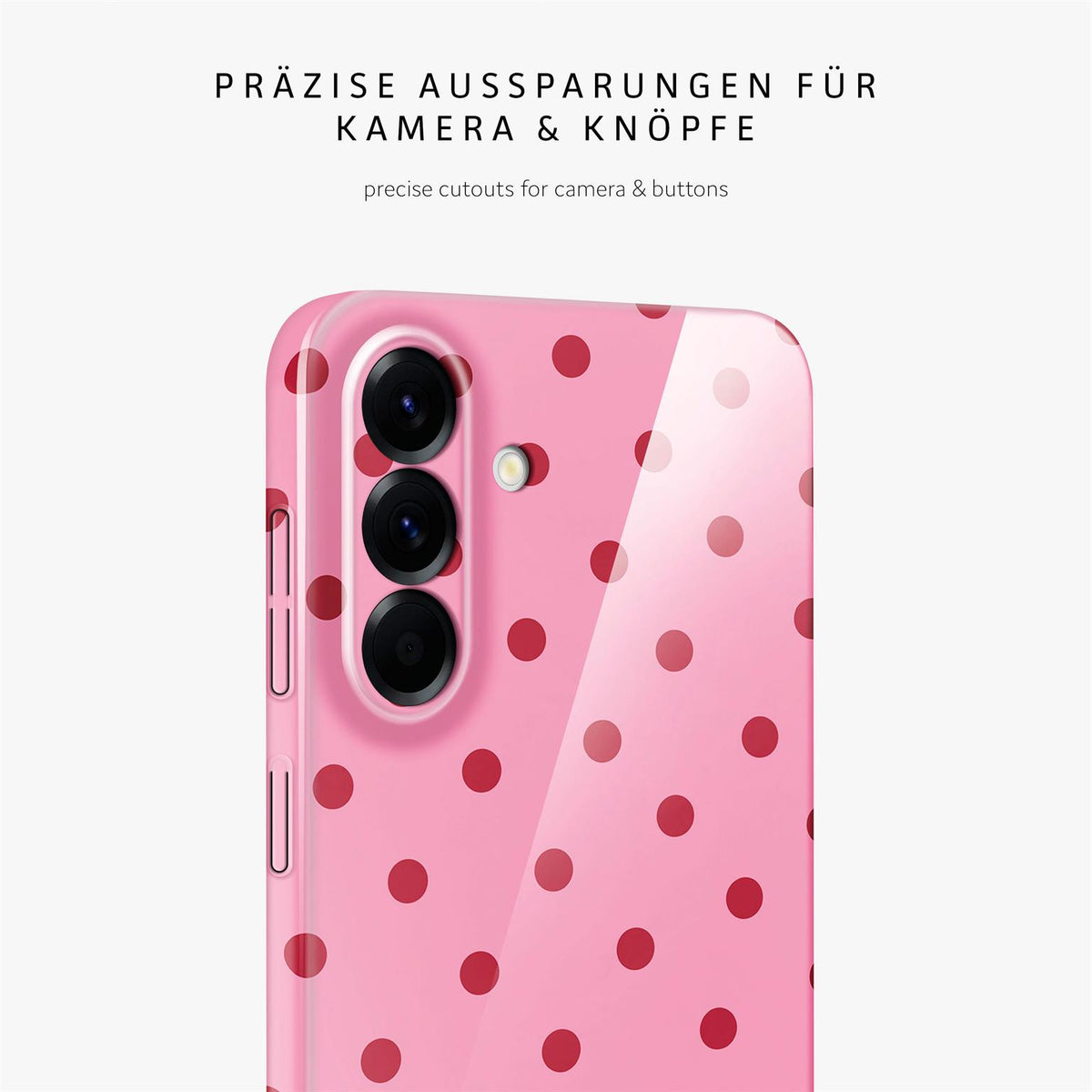 Splash Case für Samsung Galaxy A56 5G in der Farbe Berry Dots (Rosa / Pink)