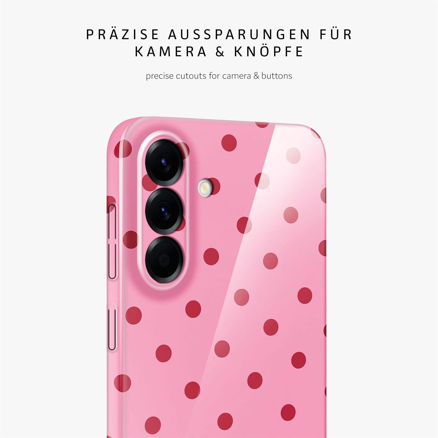 Splash Case für Samsung Galaxy A56 5G in der Farbe Berry Dots (Rosa / Pink)