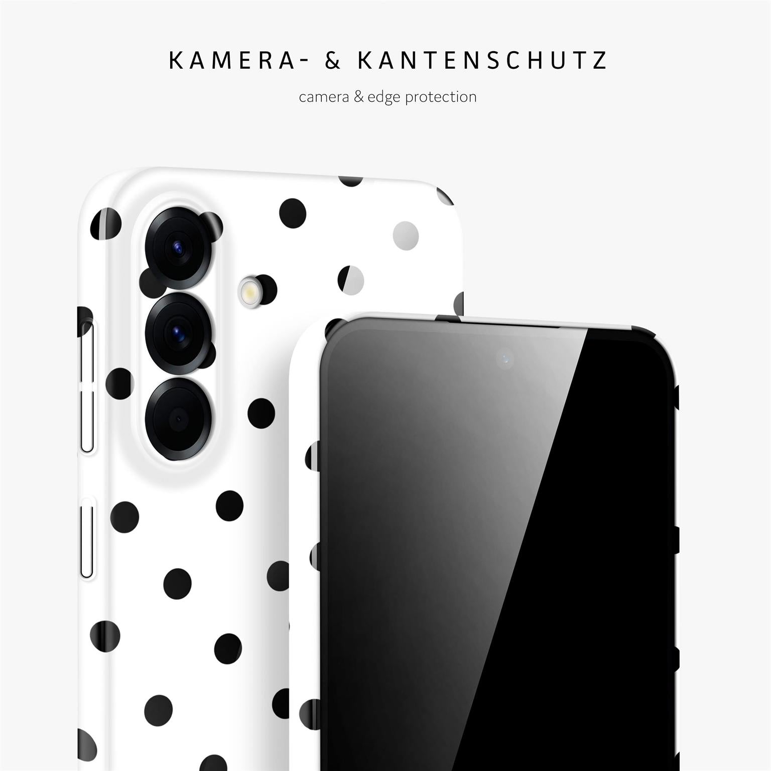 Splash Case für Samsung Galaxy A56 5G in der Farbe Polka Noir (Weiß)