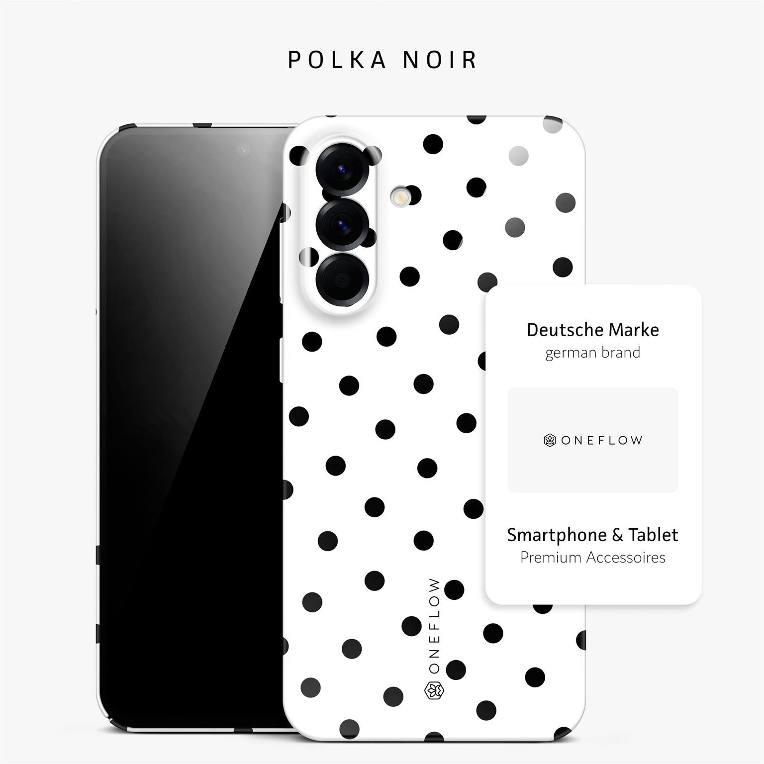 Splash Case für Samsung Galaxy A56 5G in der Farbe Polka Noir (Weiß)