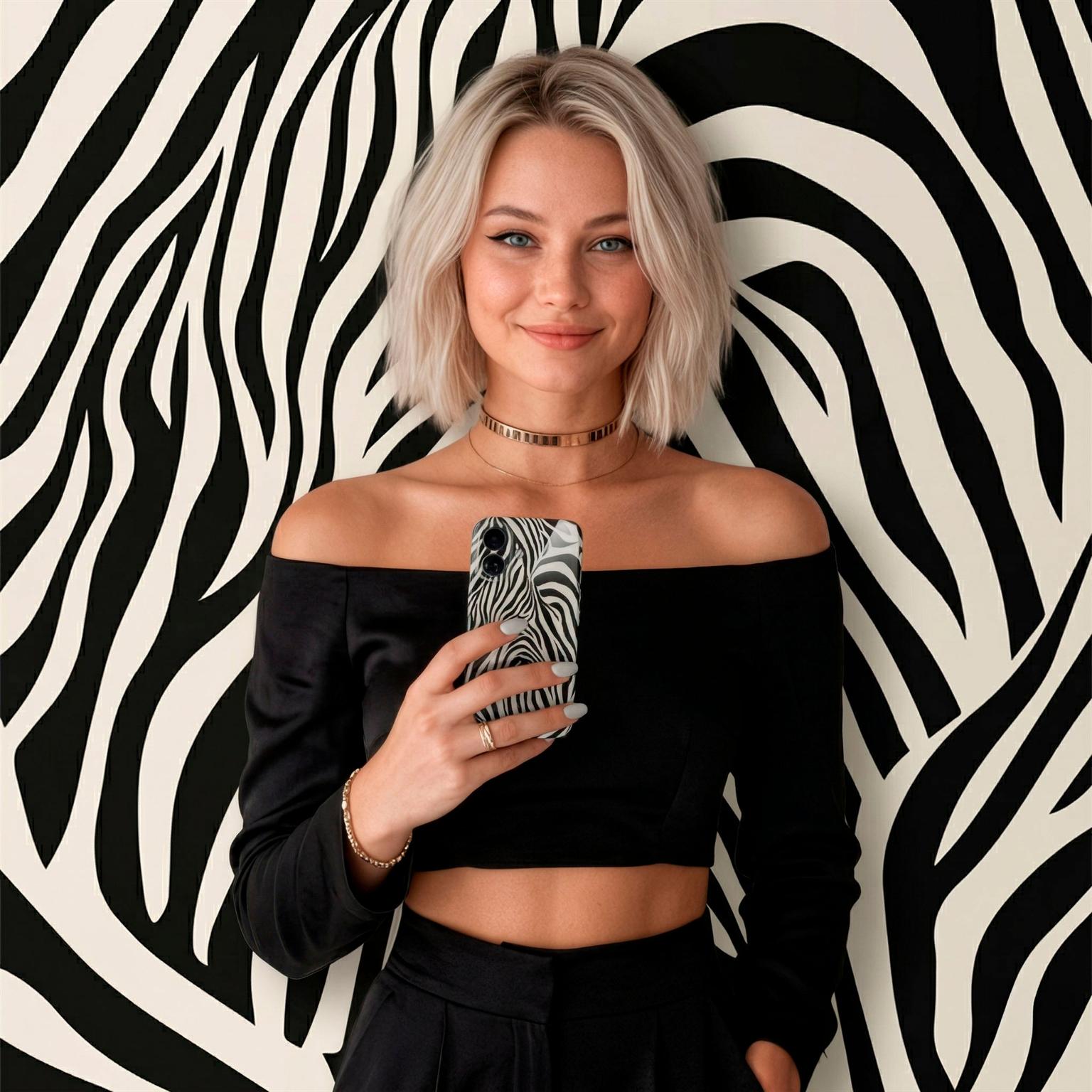 Wild Cover für Samsung Galaxy A56 5G in der Farbe Electric Zebra (Mehrfarbig)