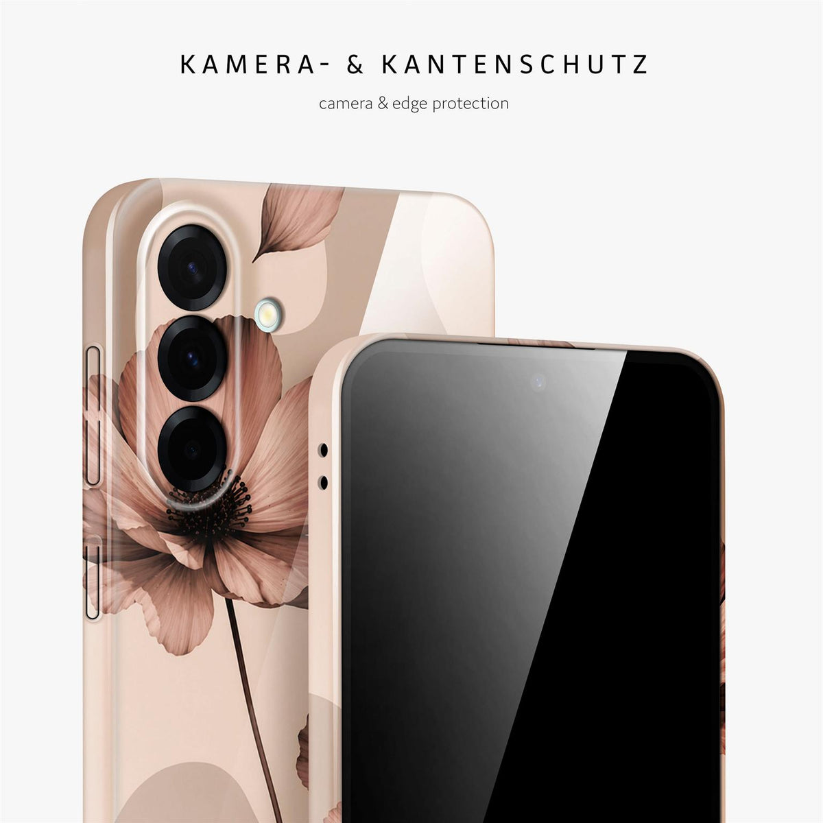 Flower Cover für Samsung Galaxy A57 5G in der Farbe Café Couture (Braun / Beige)