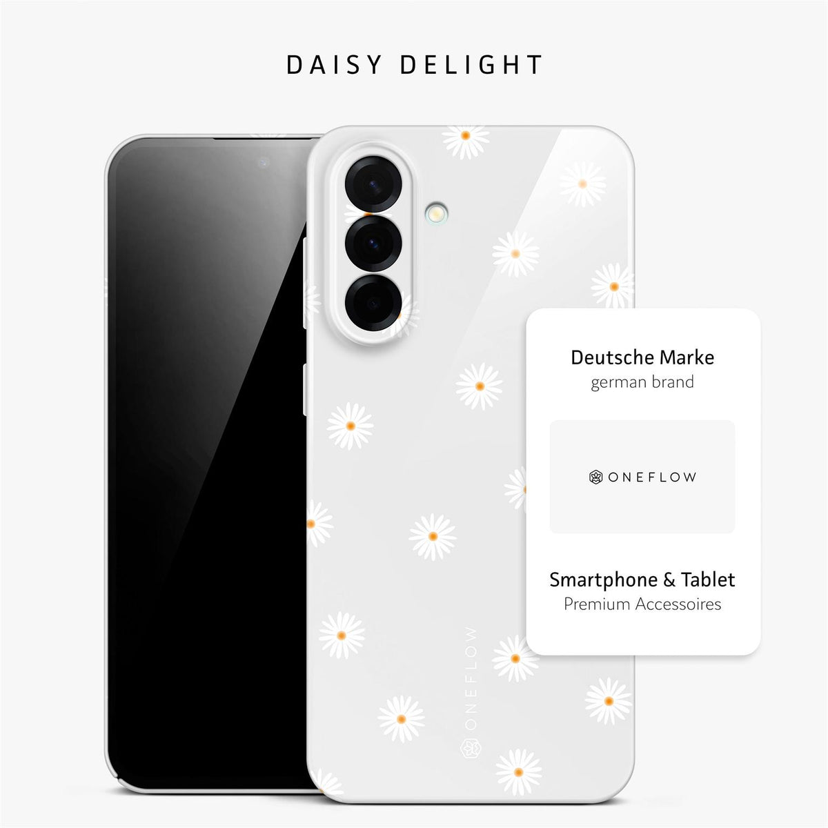 Splash Case für Samsung Galaxy A57 5G in der Farbe Daisy Delight (Grau)